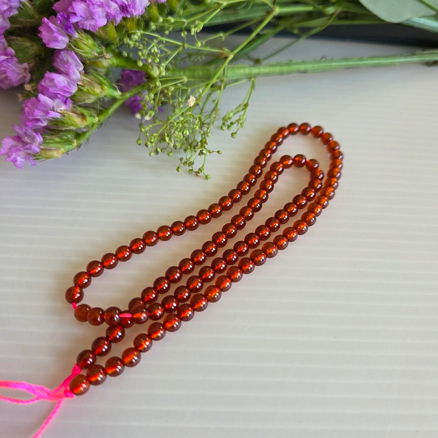 Orange Garnet Beads