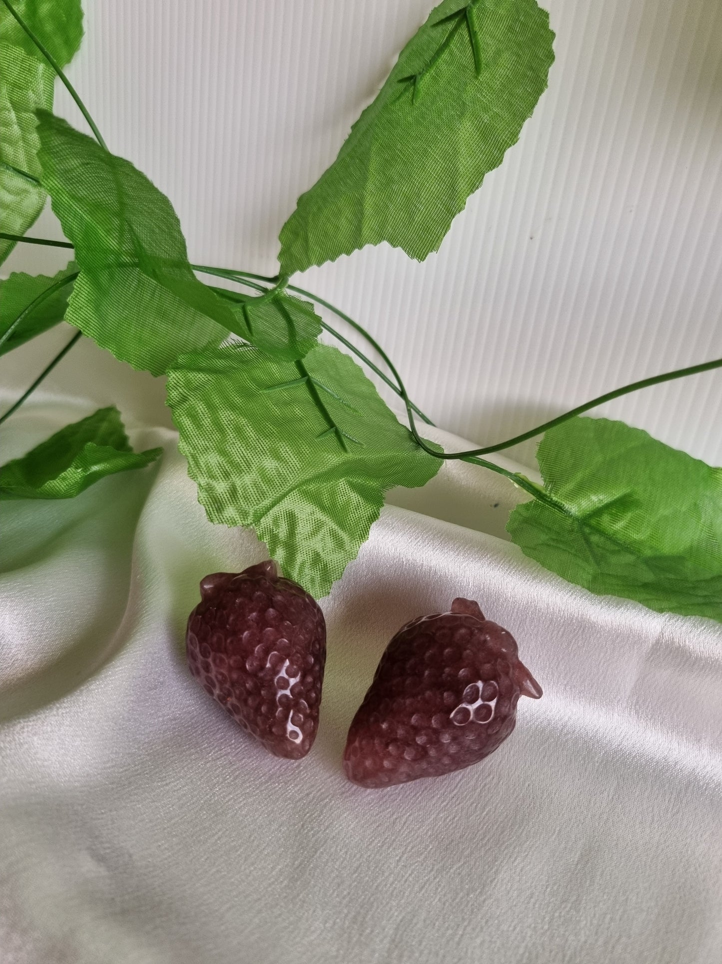 Strawberry Quartz Strawberry Carving Display