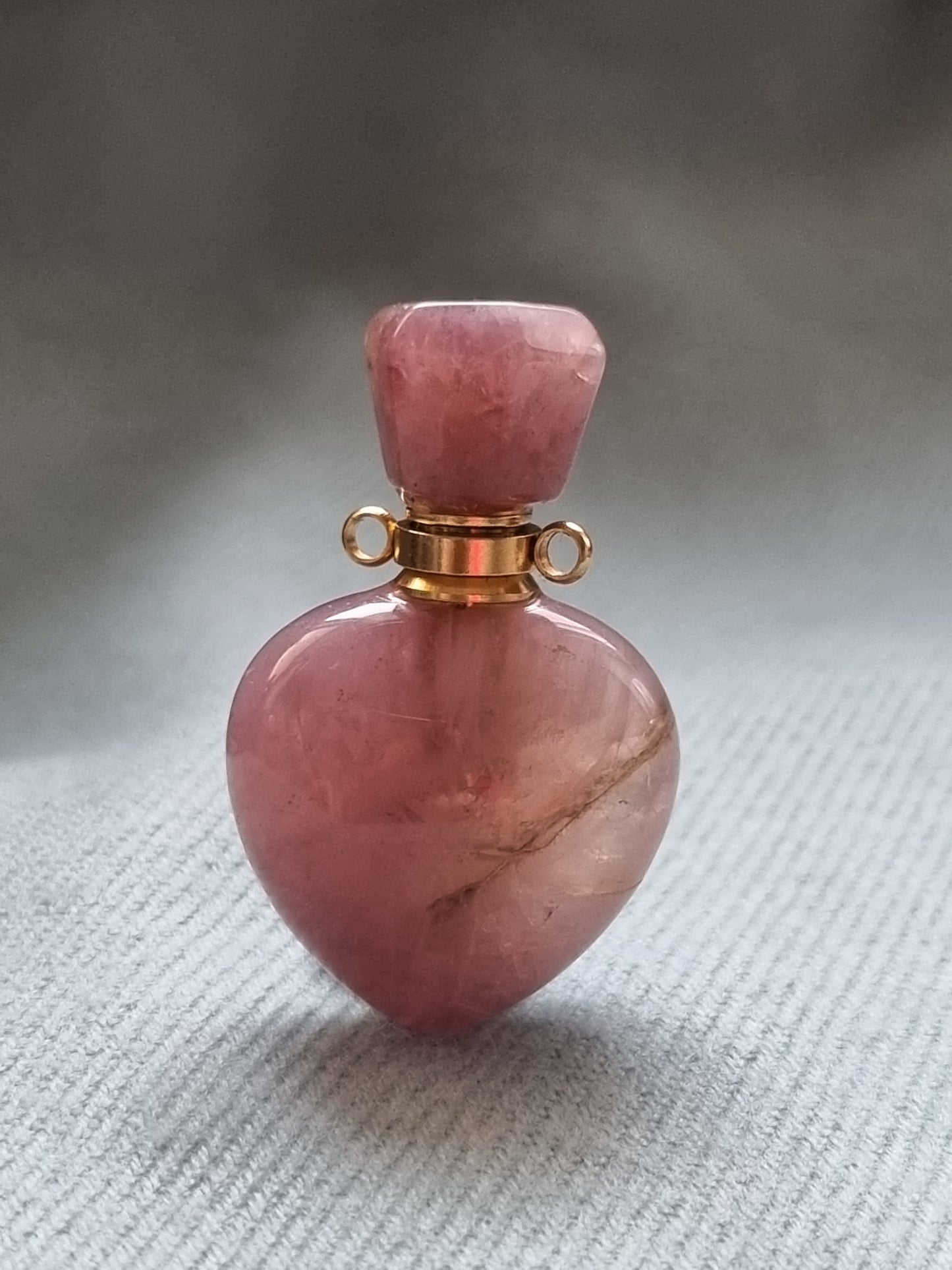 Cherry Blossom Agate Miniature Perfume Bottle (Flower Agate)