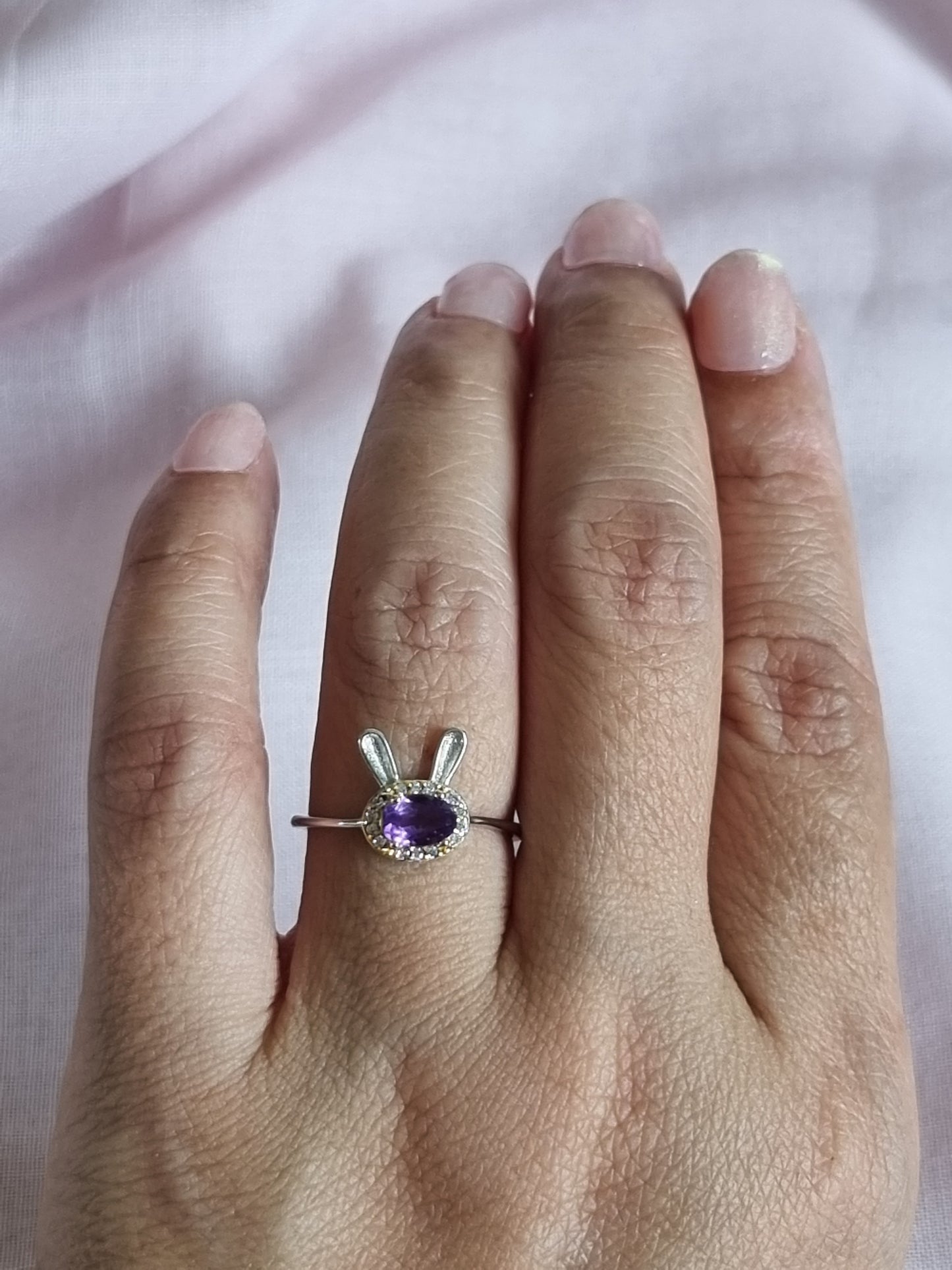 Amethyst Bunny Ring