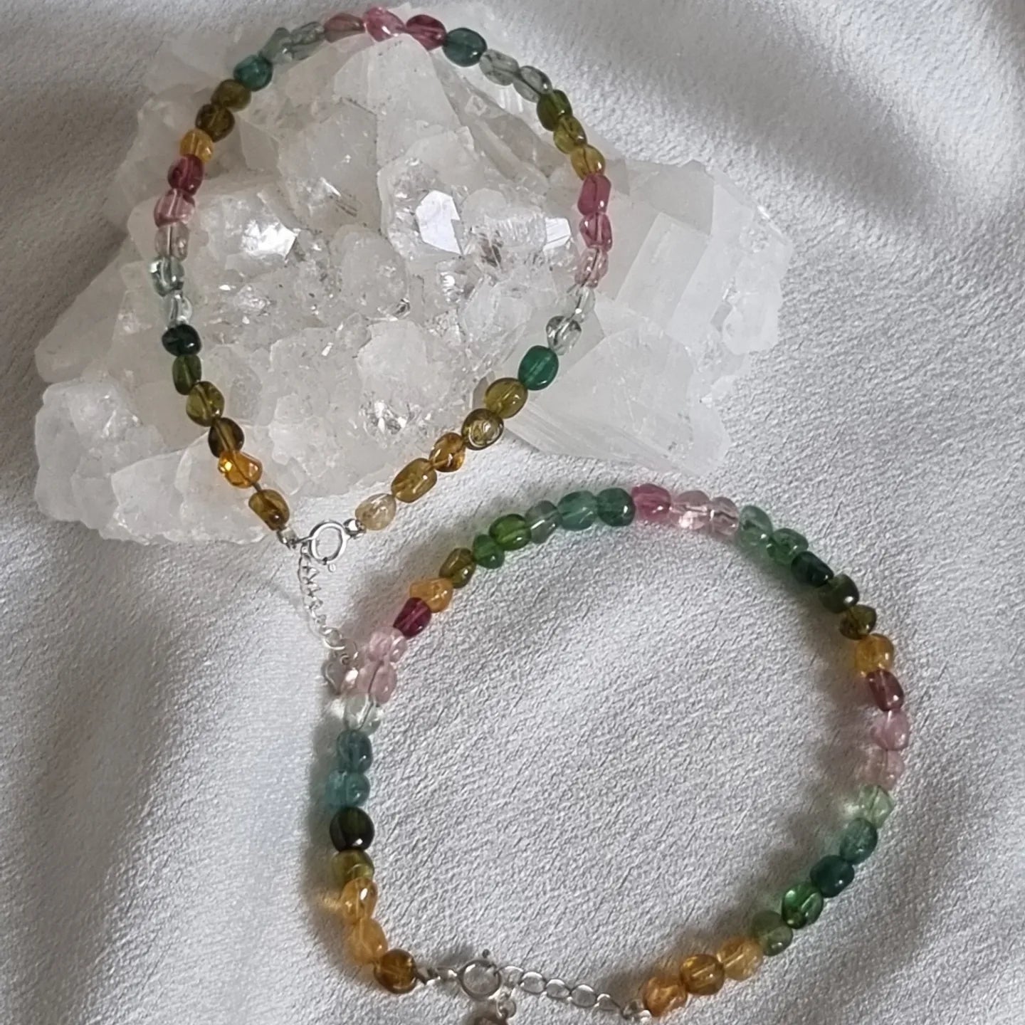 Tourmaline Nugget Bead Bracelet