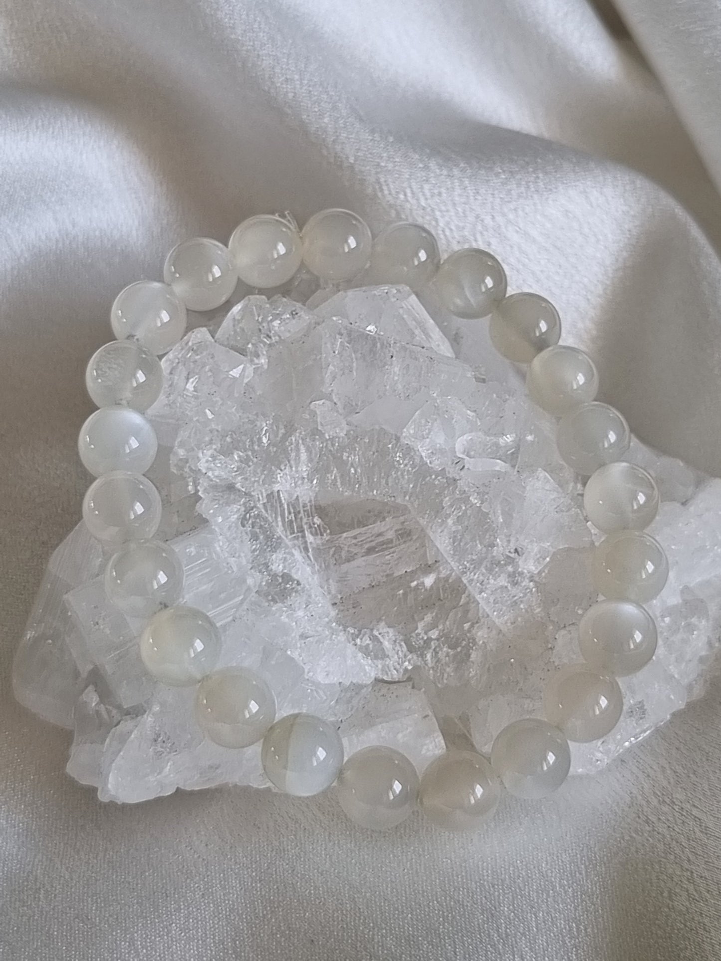 White Moonstone Bracelet