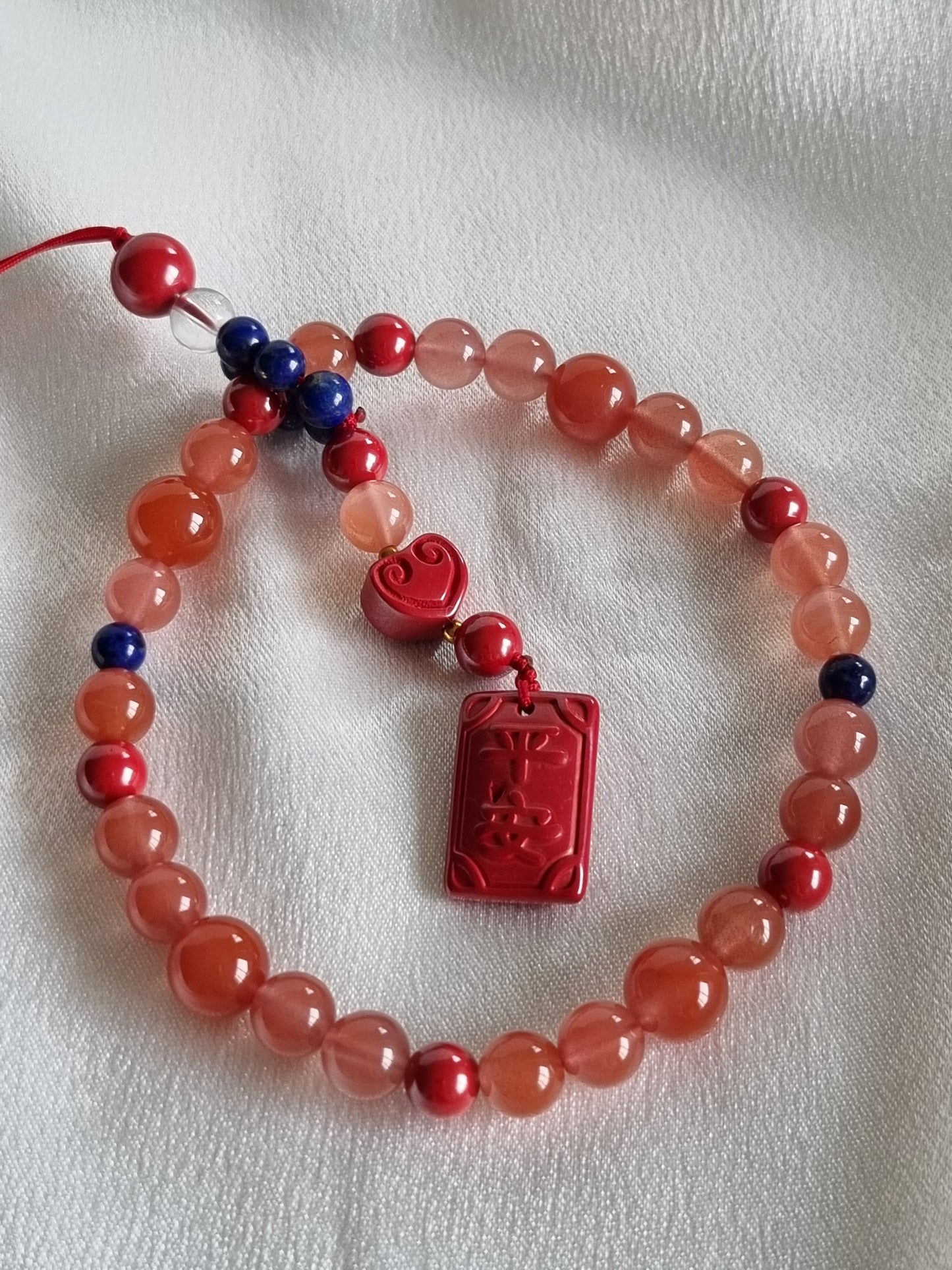 Southern Red Agate Phone Charm Strap