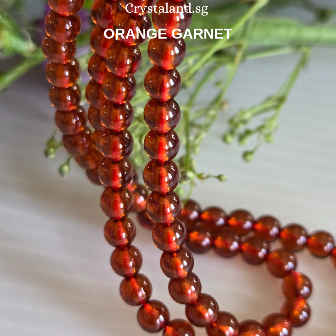 Orange Garnet Beads