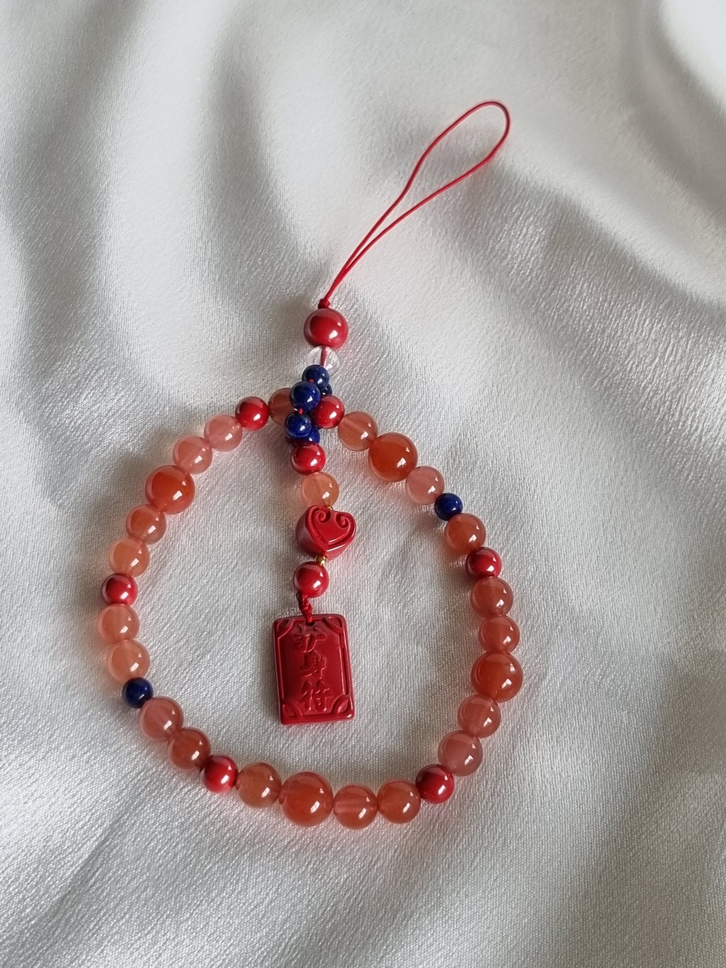 Southern Red Agate Phone Charm Strap