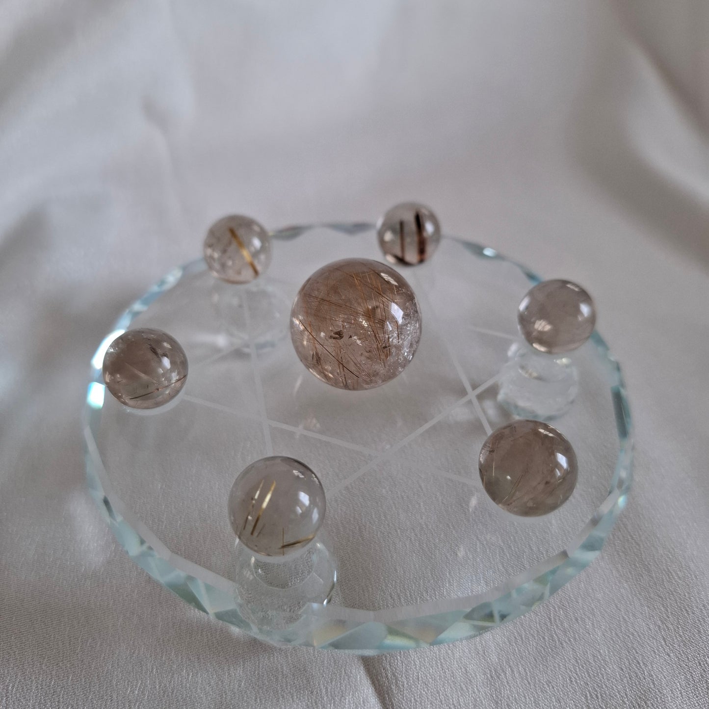 7-Star Array - Golden Rutilated Quartz