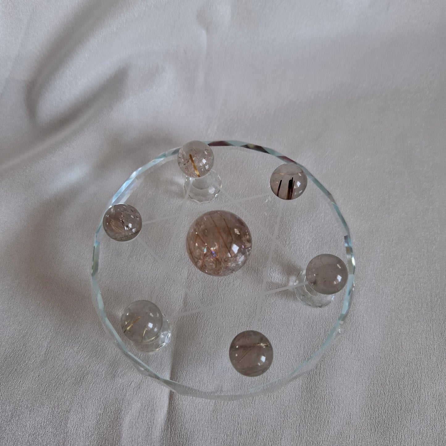 7-Star Array - Golden Rutilated Quartz