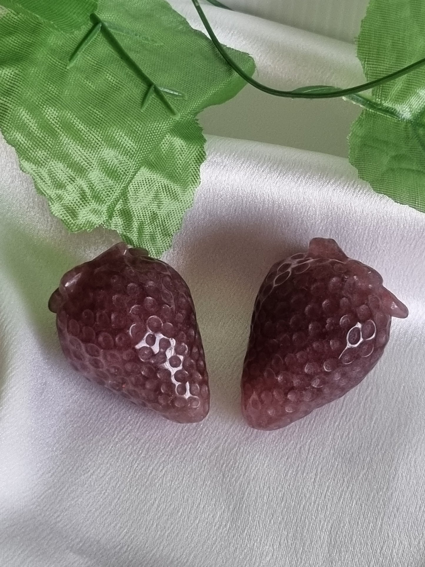 Strawberry Quartz Strawberry Carving Display