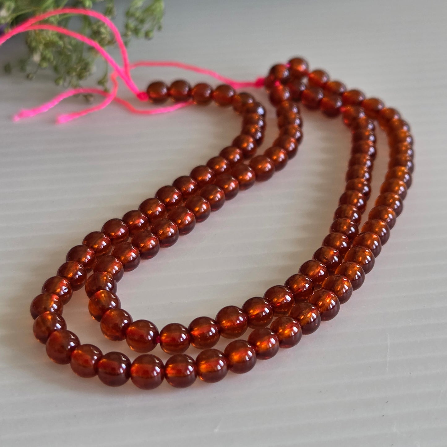Orange Garnet Beads