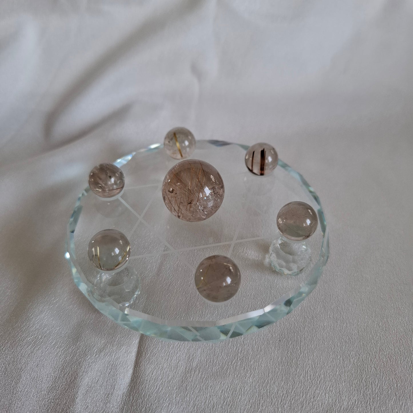 7-Star Array - Golden Rutilated Quartz