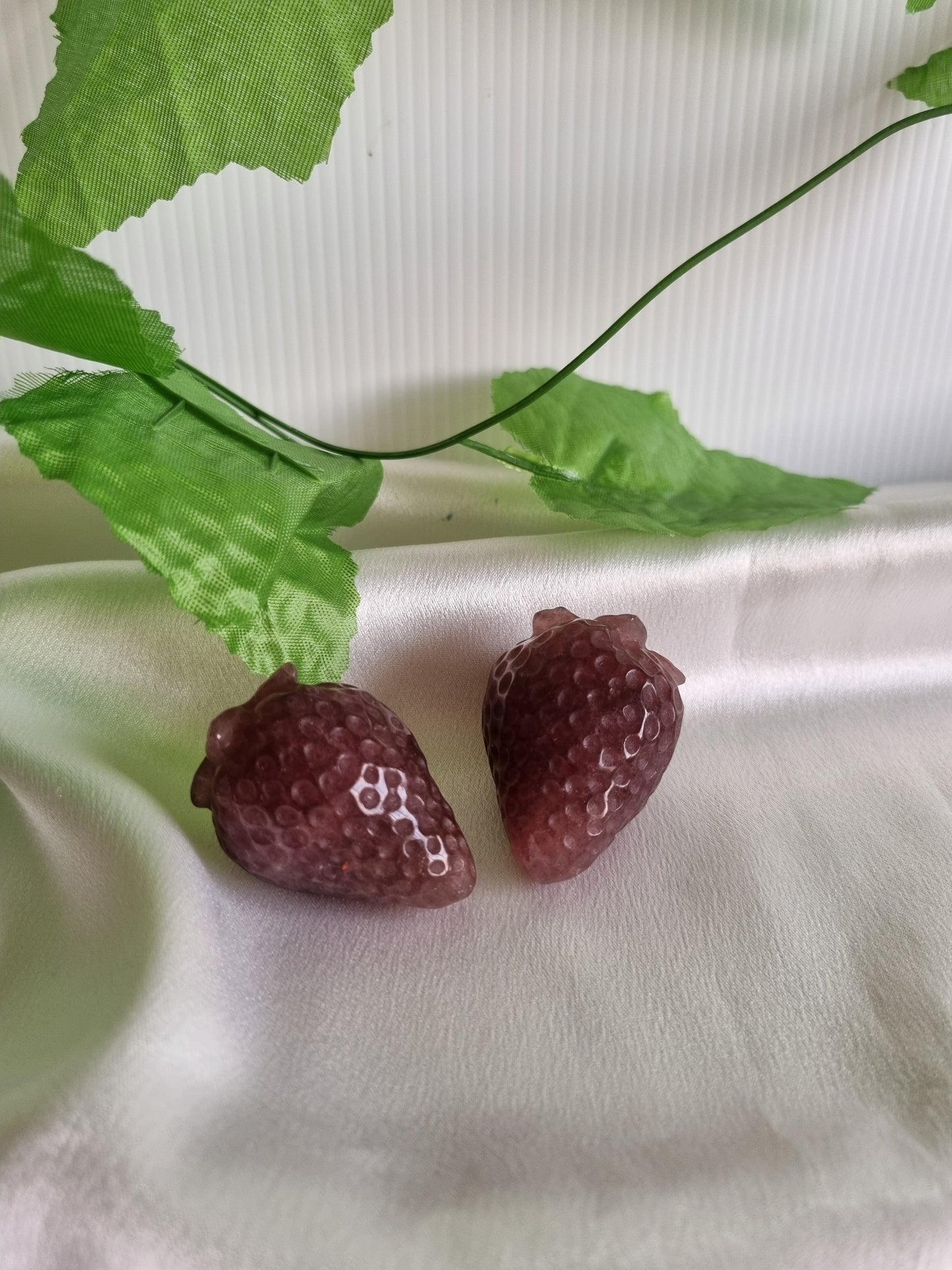 Strawberry Quartz Strawberry Carving Display
