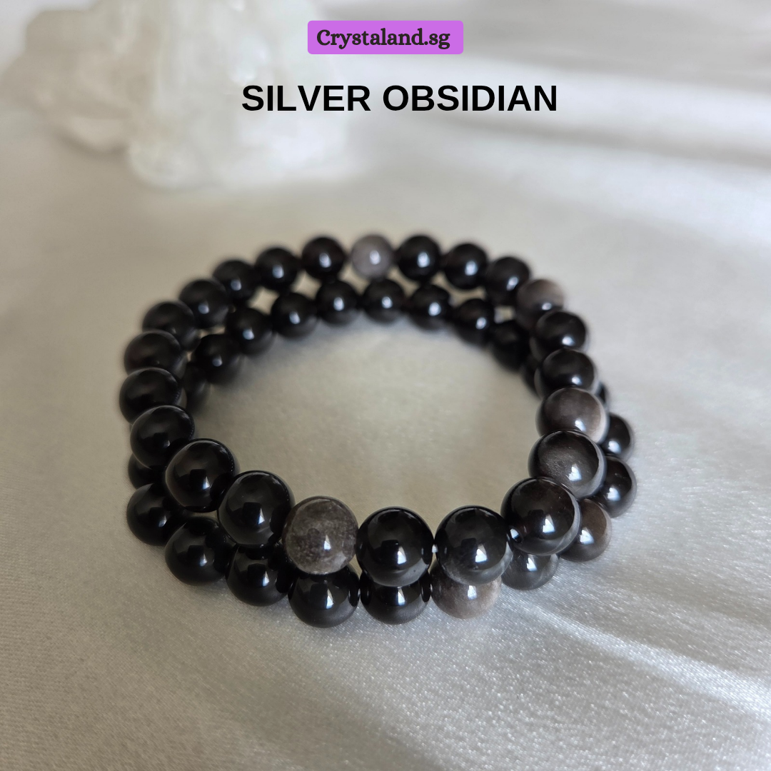 Silver Obsidian Bracelet