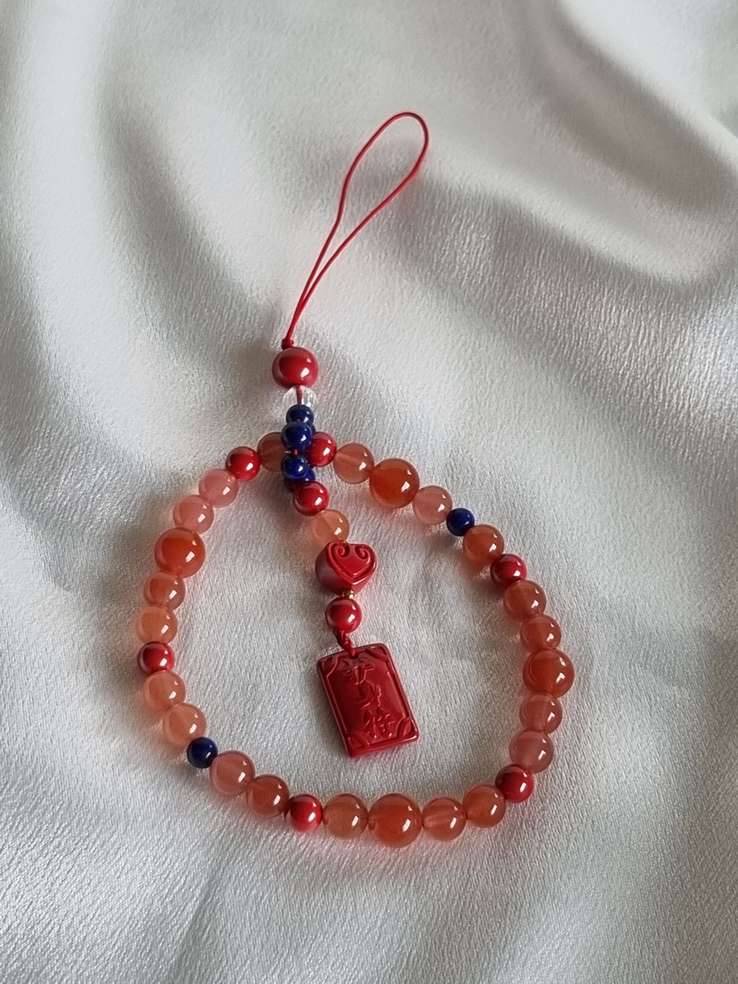 Southern Red Agate Phone Charm Strap