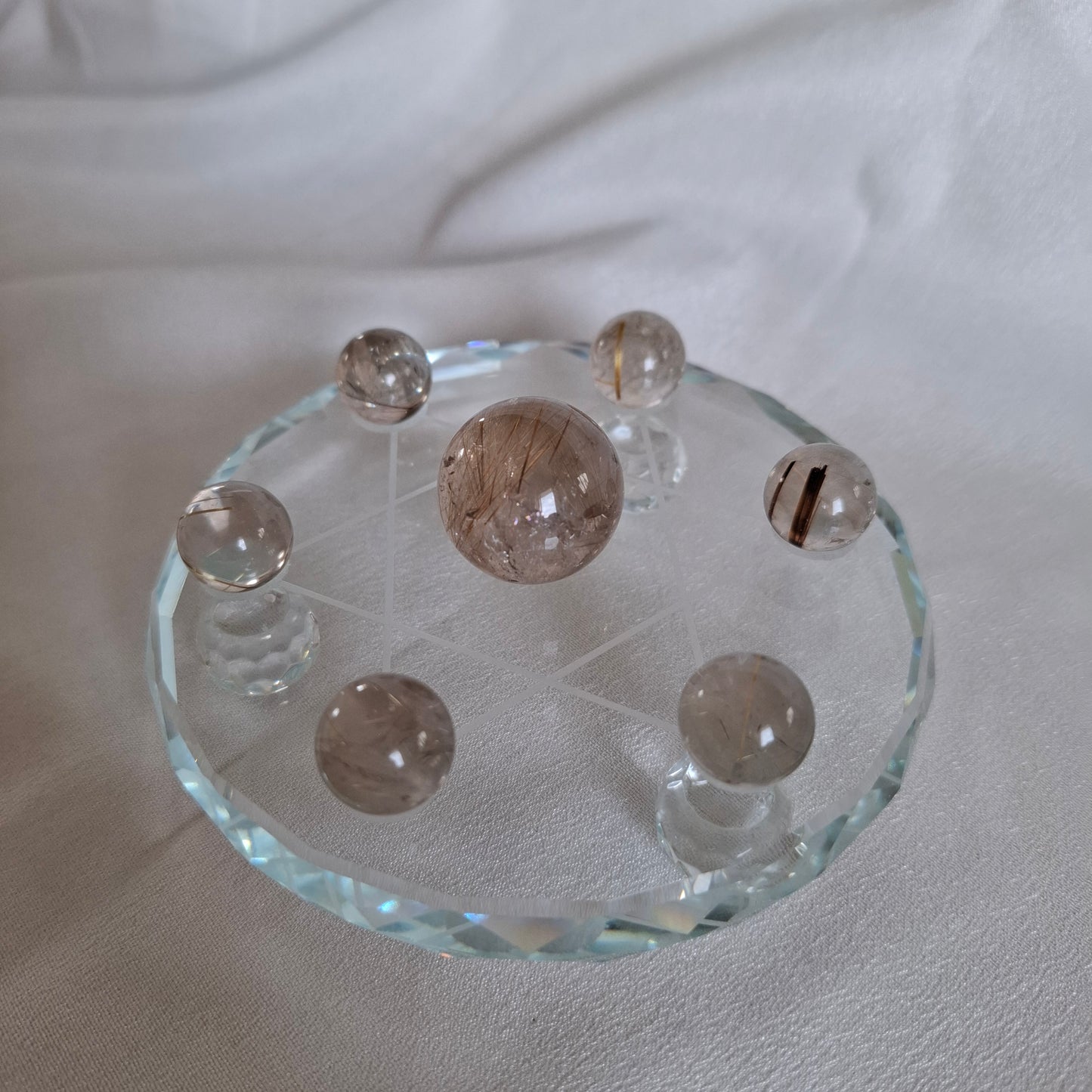 7-Star Array - Golden Rutilated Quartz