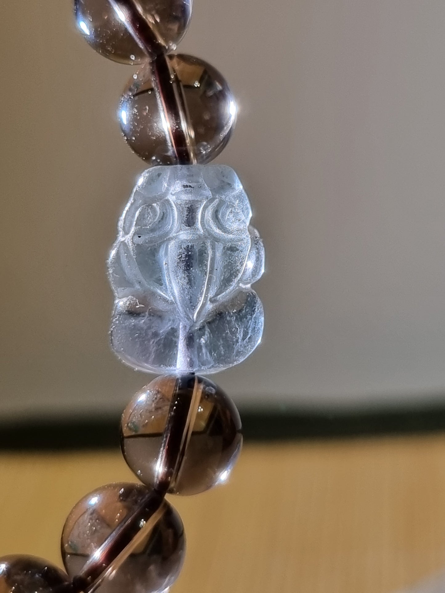 Smokey Quartz, Blue Flourite Pixiu Bracelet