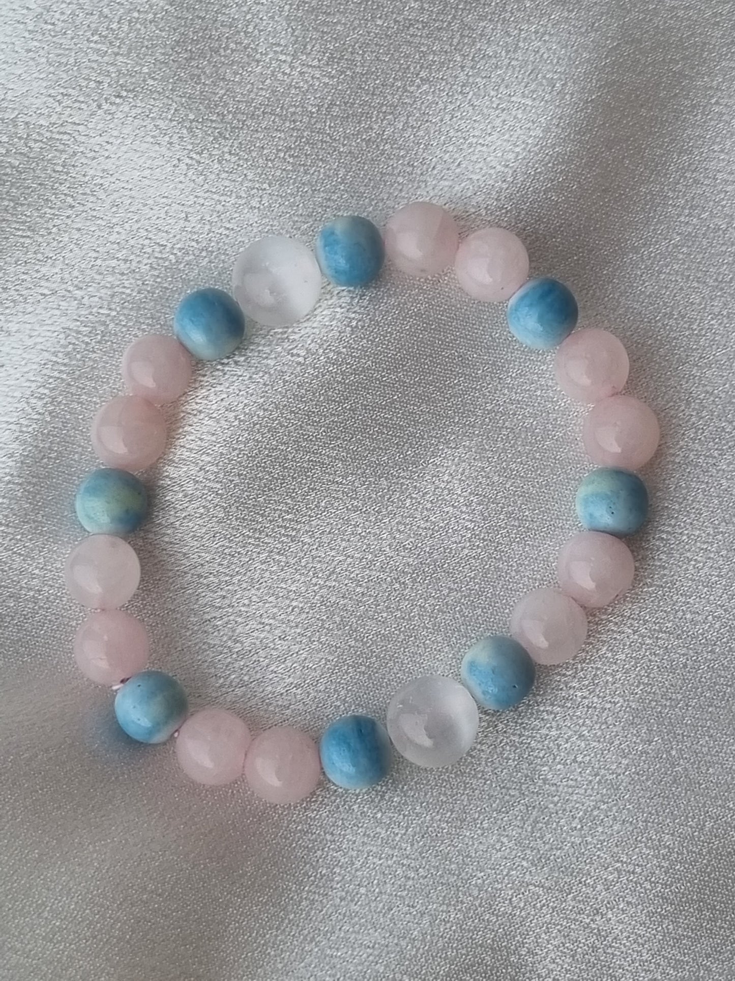 Rose Quartz/Mongolian Bracelet