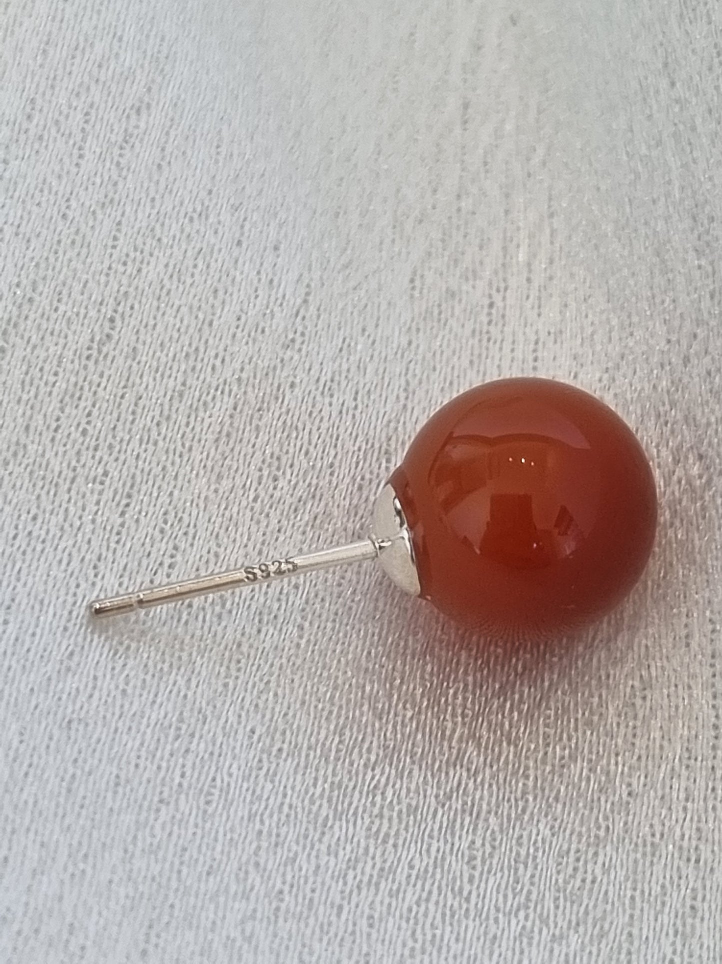 Carnelian Ear Stud
