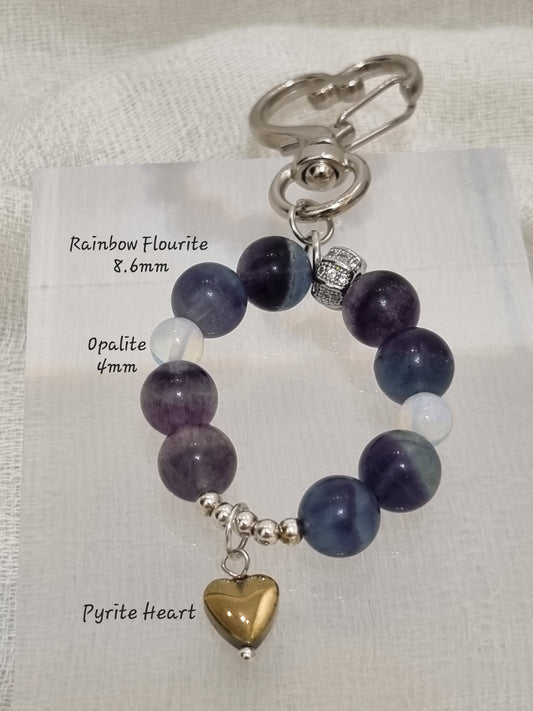 Bag Charm - Rainbow Flourite