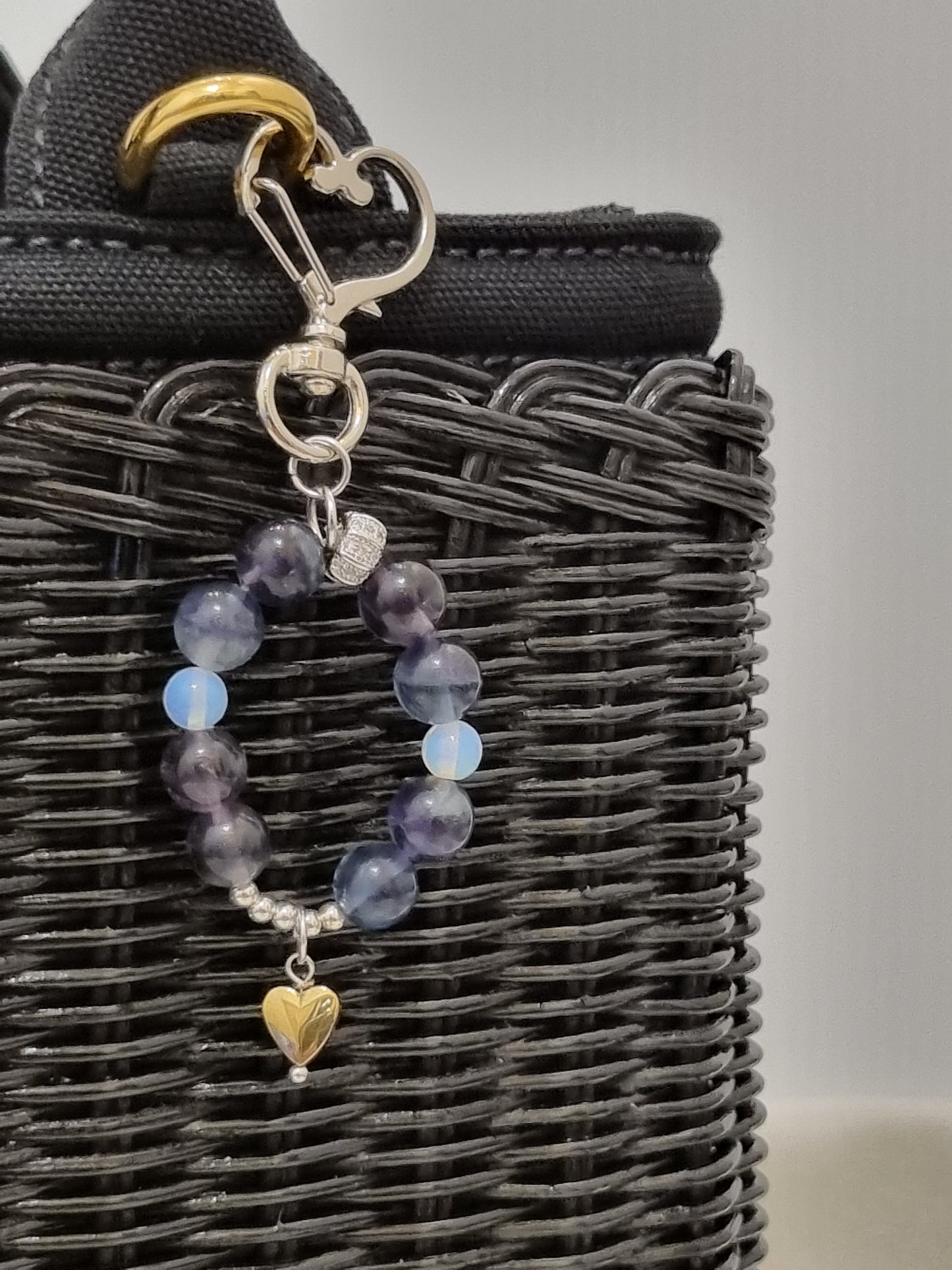Bag Charm - Rainbow Flourite