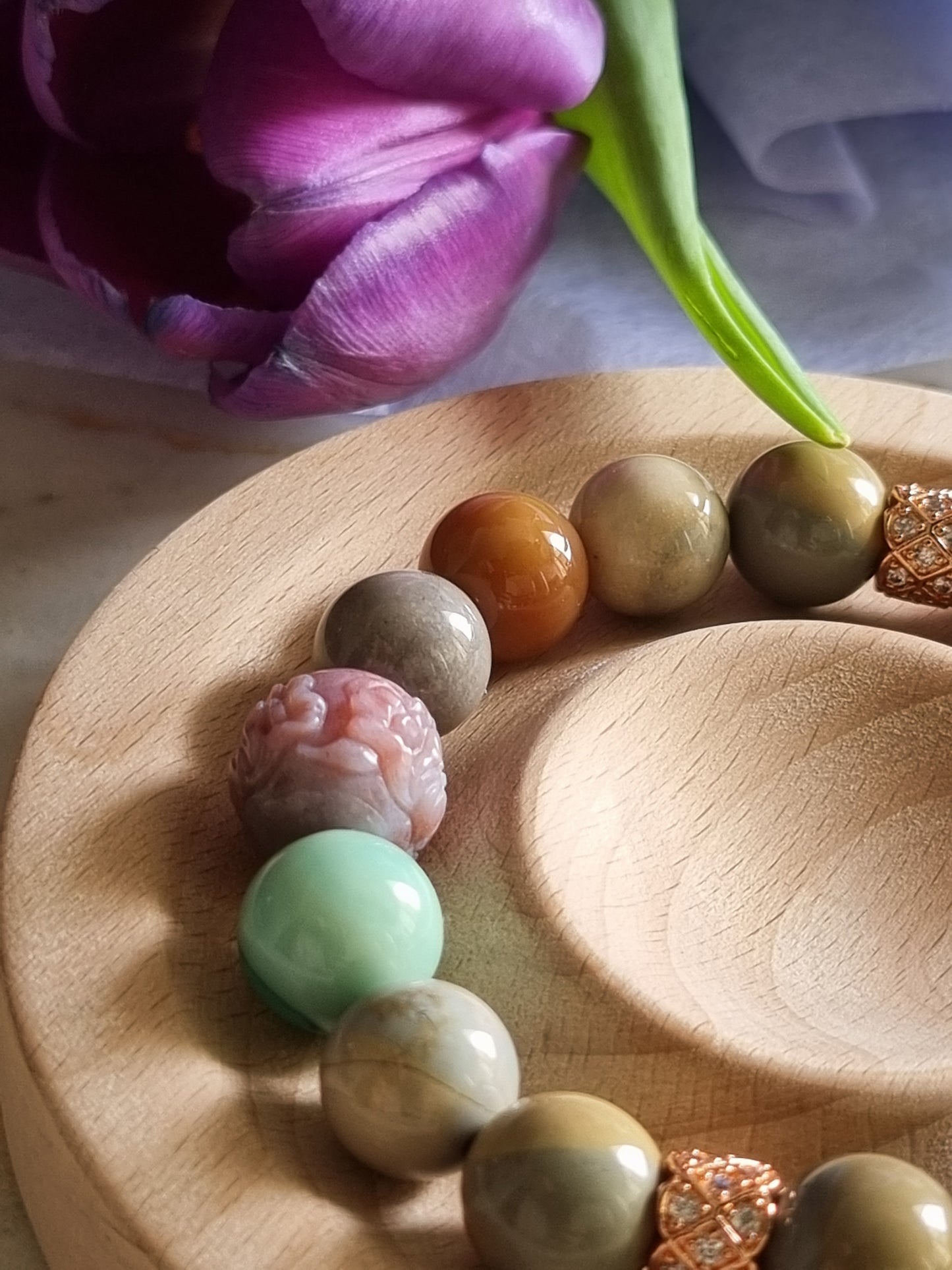 Rainbow Alashan Agate Bracelets