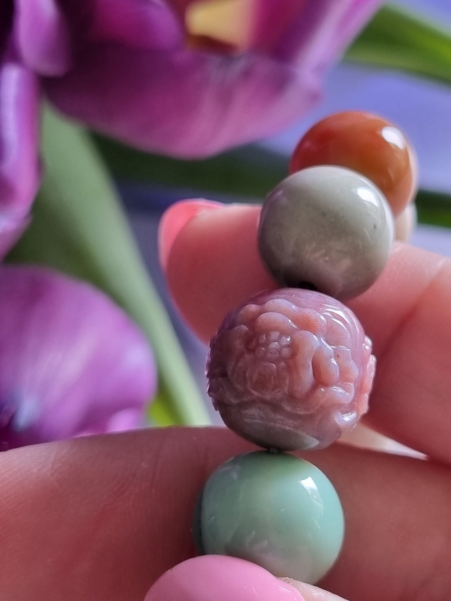 Rainbow Alashan Agate Bracelets