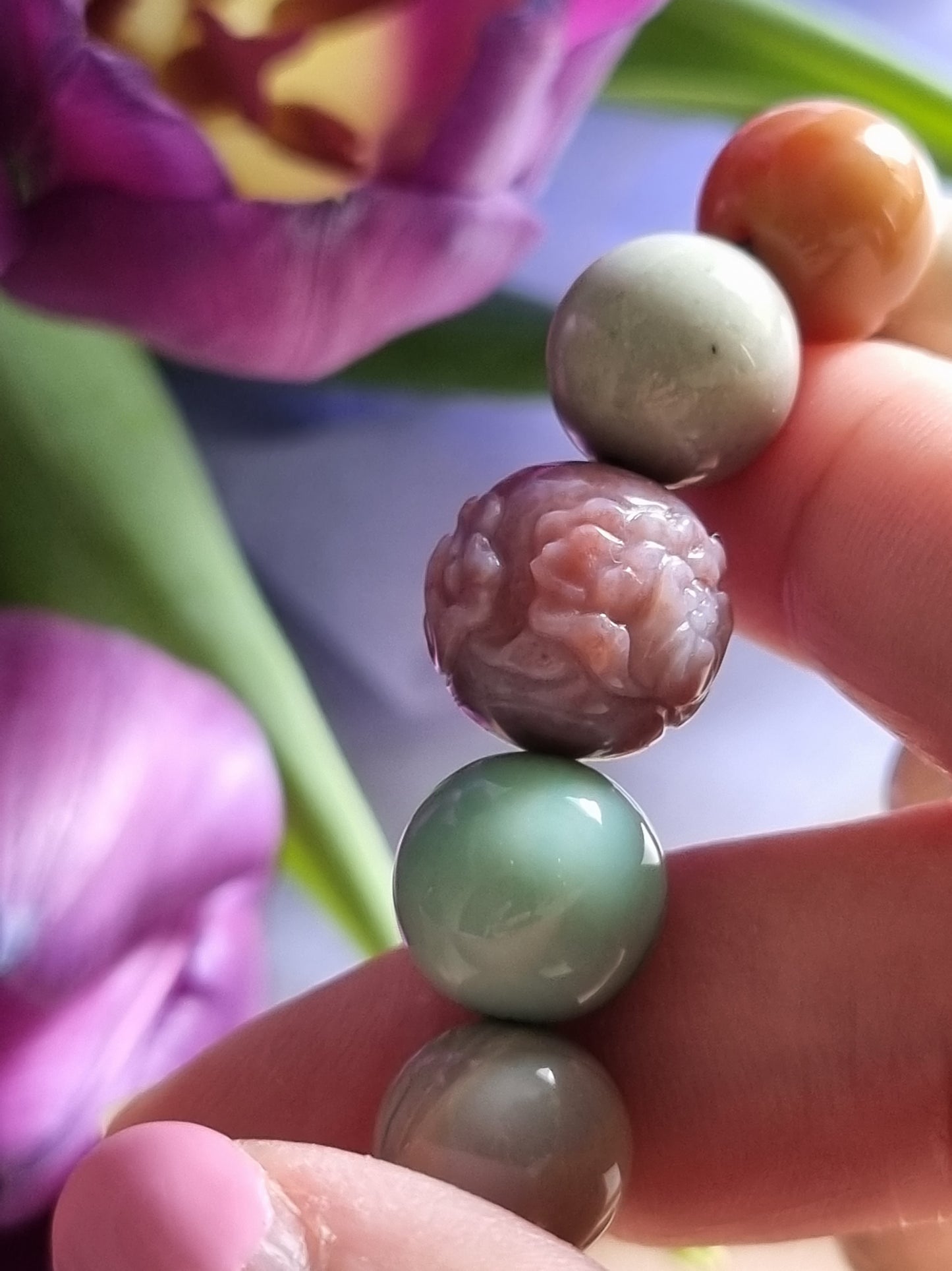 Rainbow Alashan Agate Bracelets