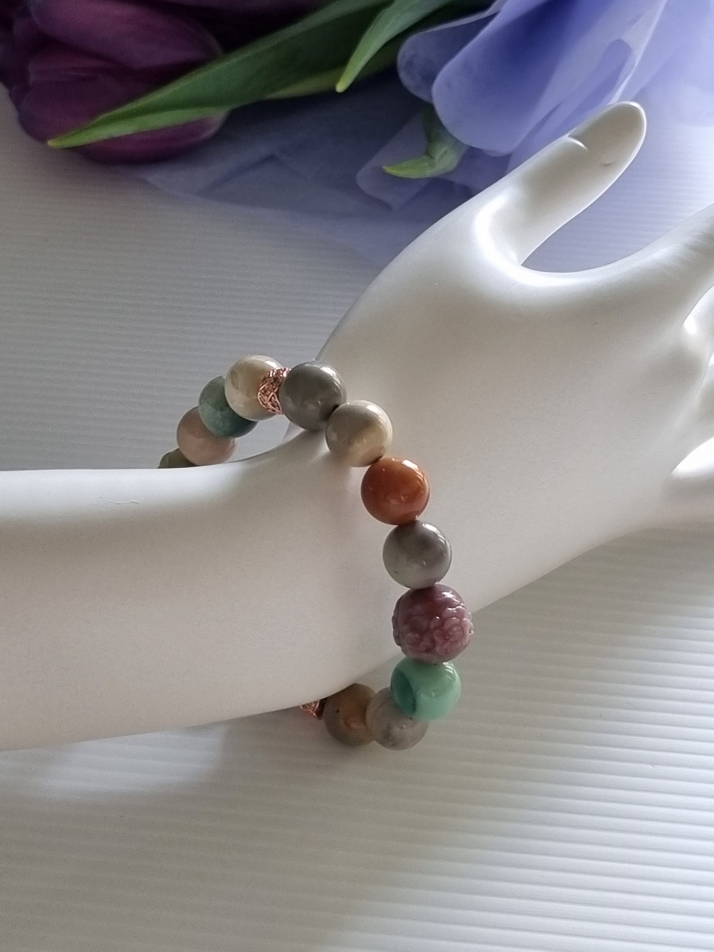 Rainbow Alashan Agate Bracelets