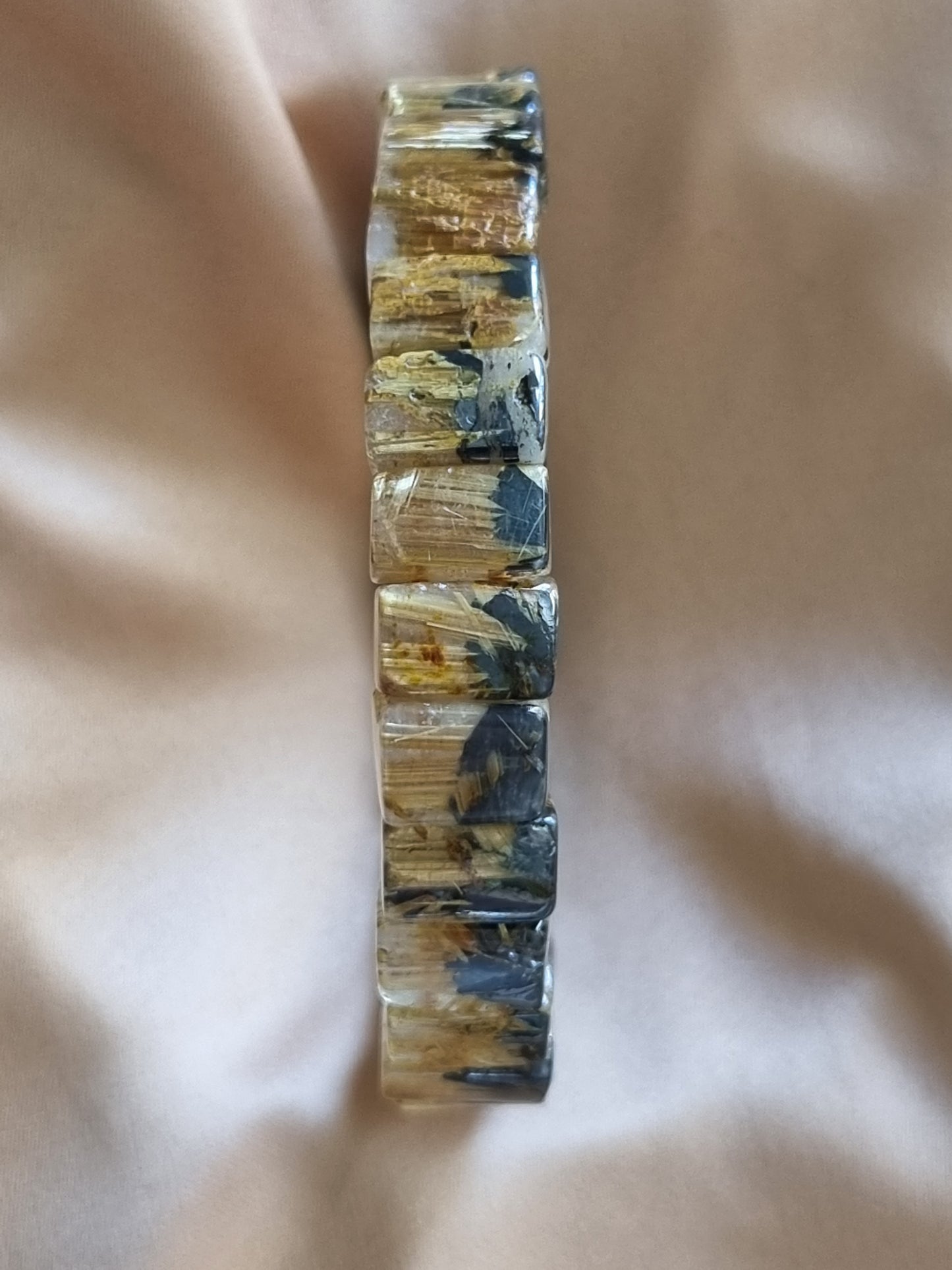 Golden Titanium Rutilated Quartz Bangle