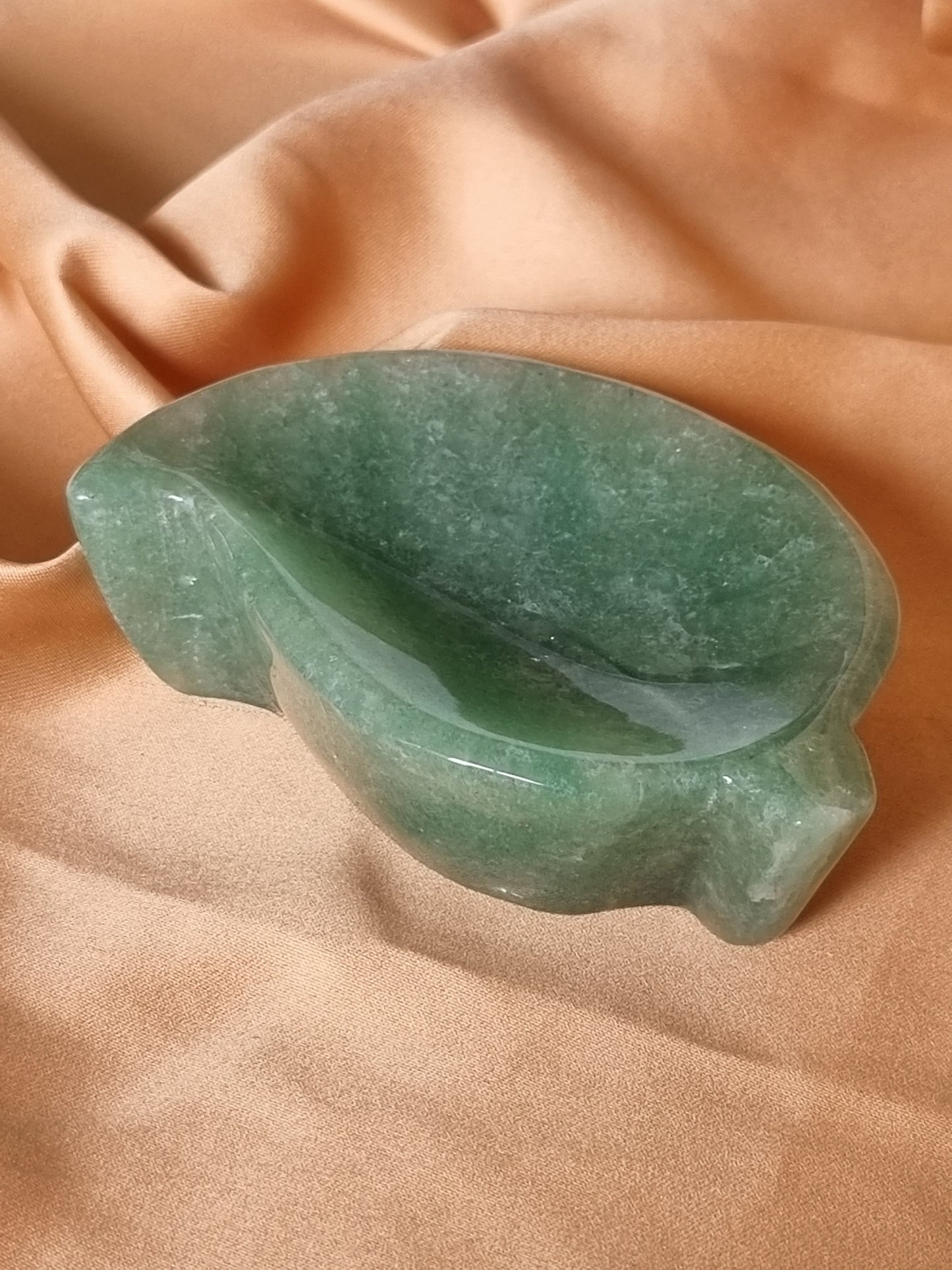 Green Adventurine Leaf Bowl