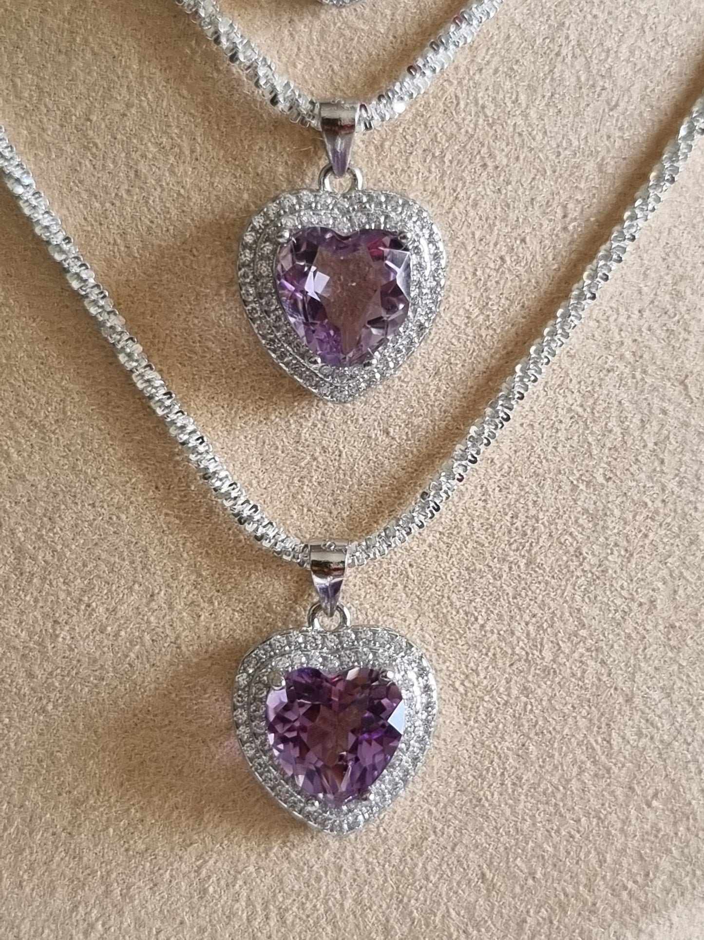 Amethyst Heart Necklace