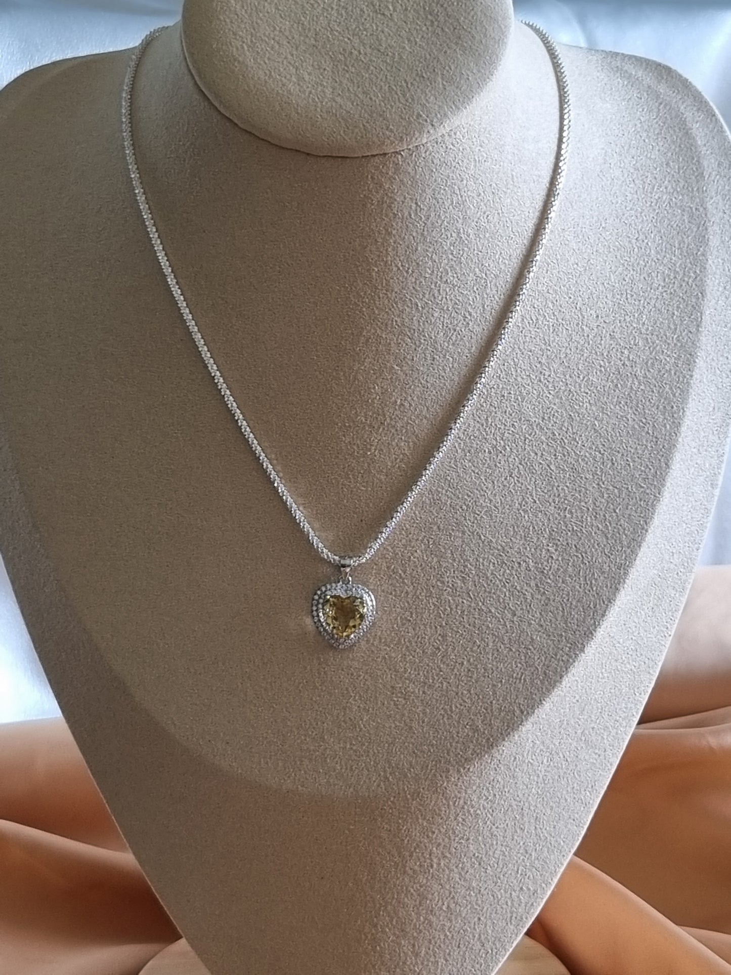 Citrine Heart Necklace