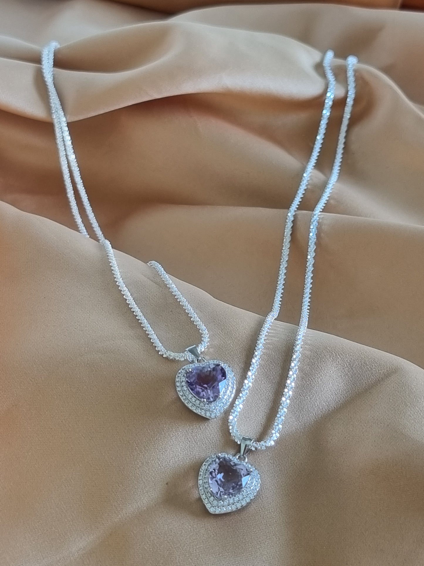 Amethyst Heart Necklace