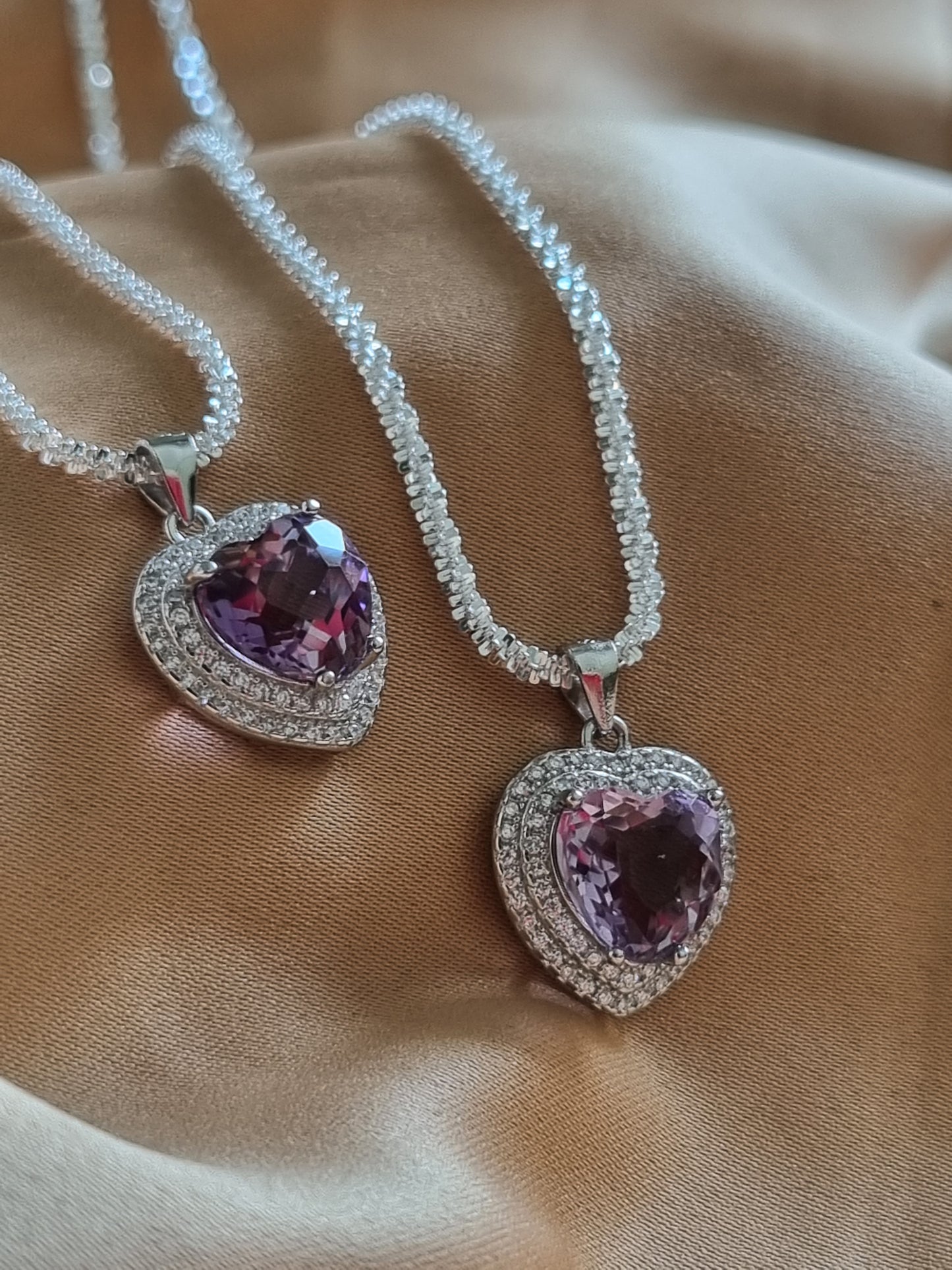 Amethyst Heart Necklace