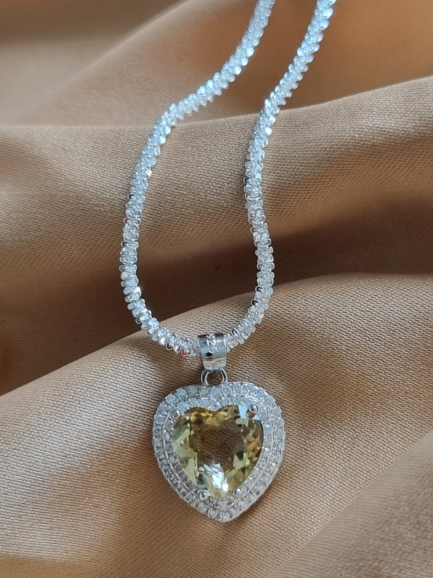 Citrine Heart Necklace