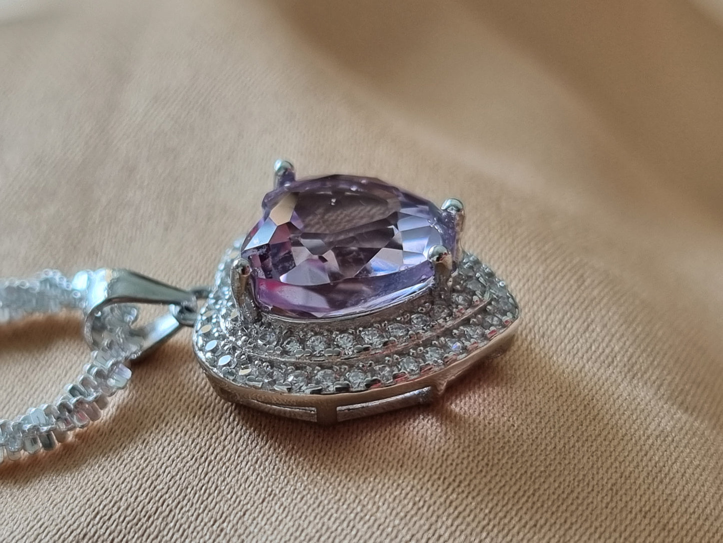 Amethyst Heart Necklace
