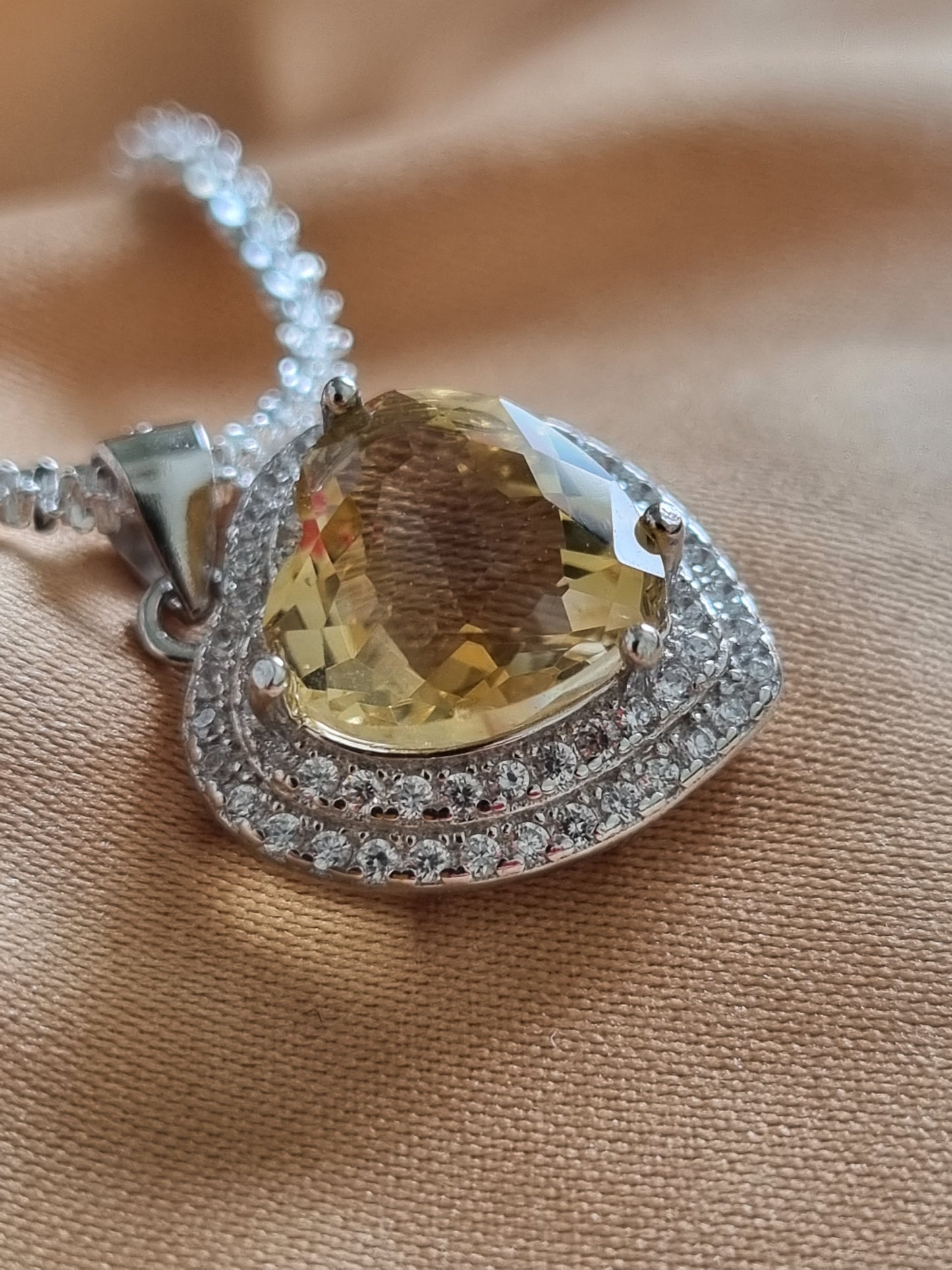 Citrine Heart Necklace