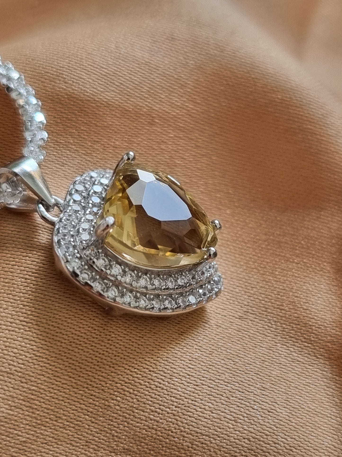 Citrine Heart Necklace