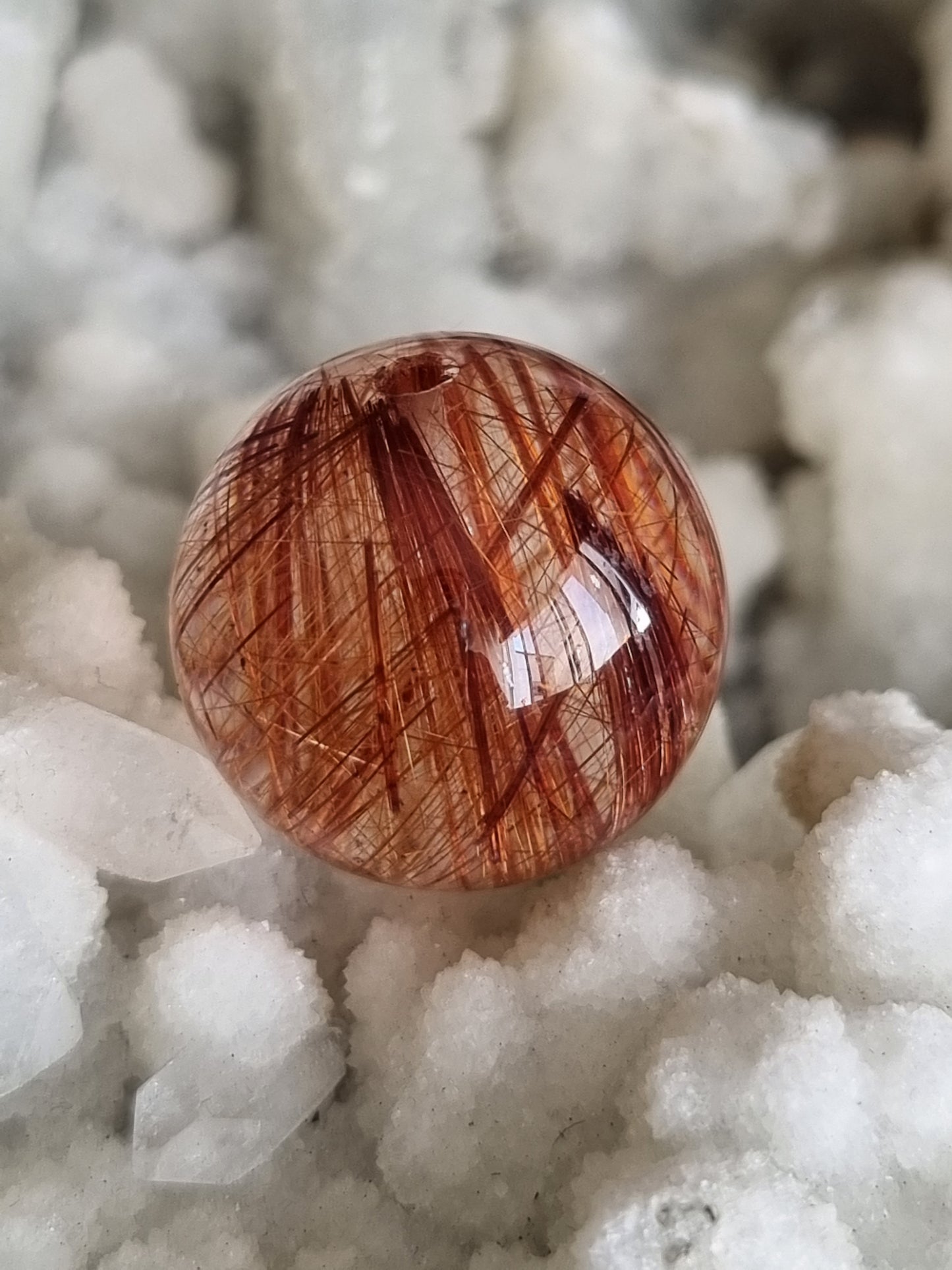 Red Copper Rutilated Sphere