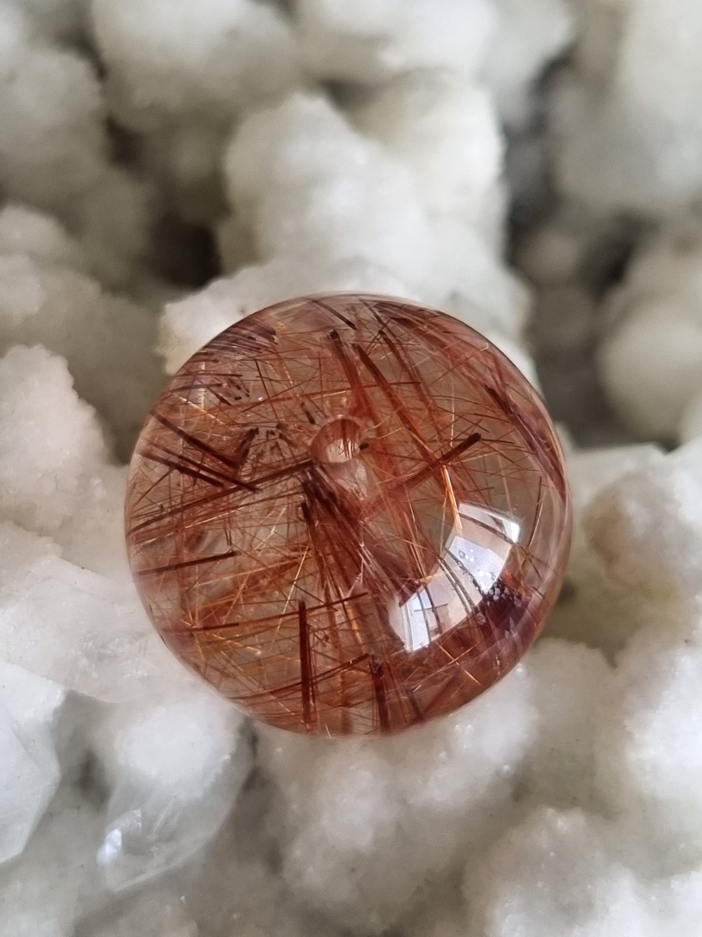 Red Copper Rutilated Sphere