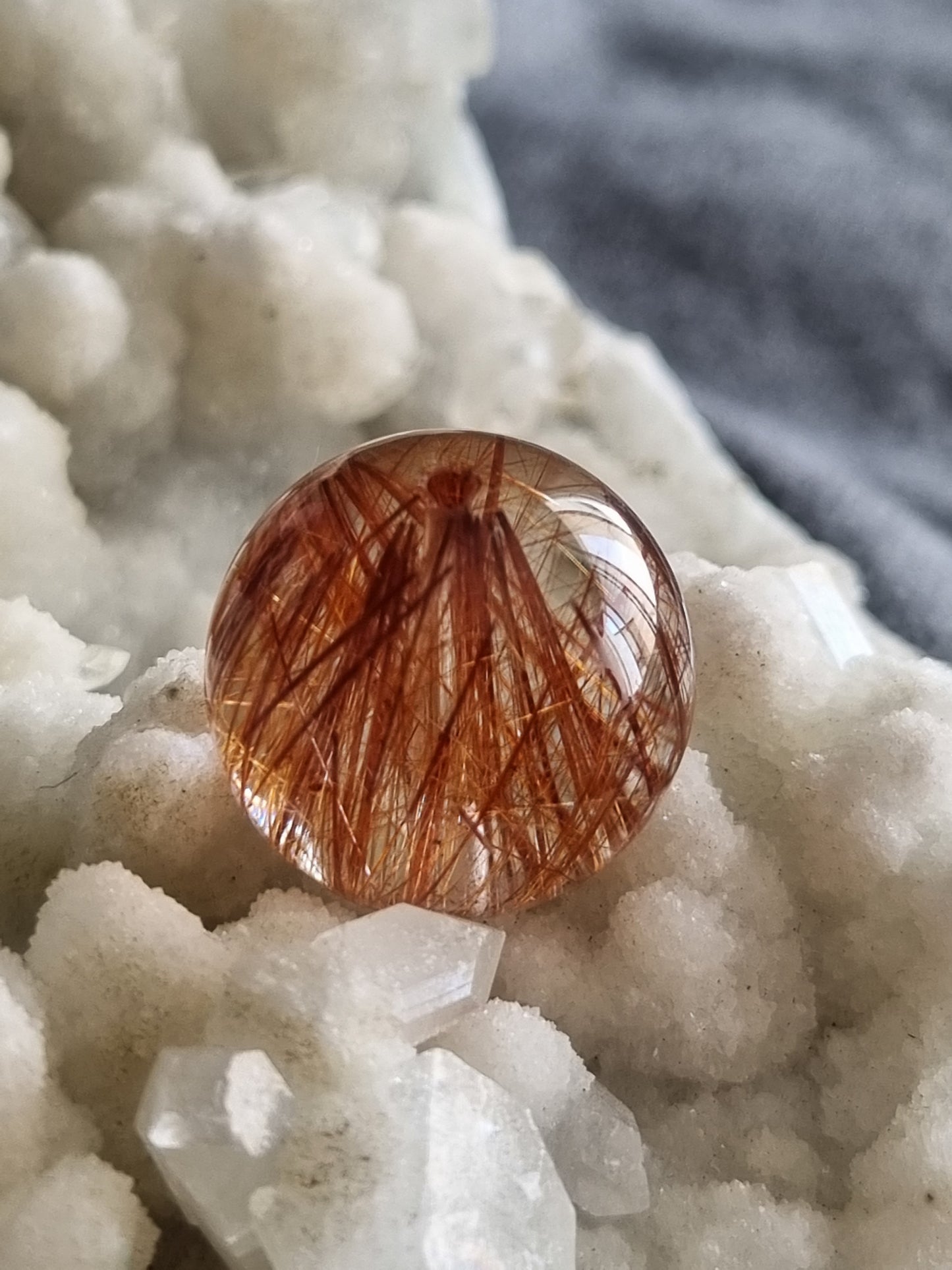 Red Copper Rutilated Sphere