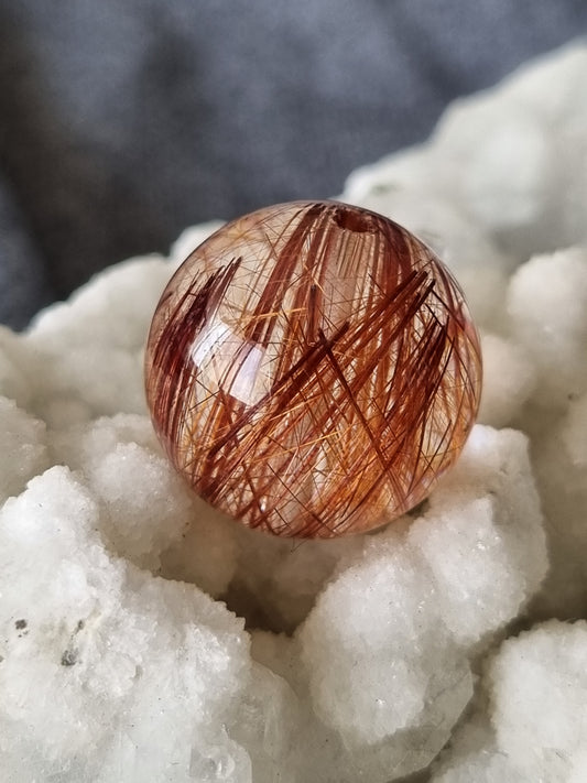 Red Copper Rutilated Sphere