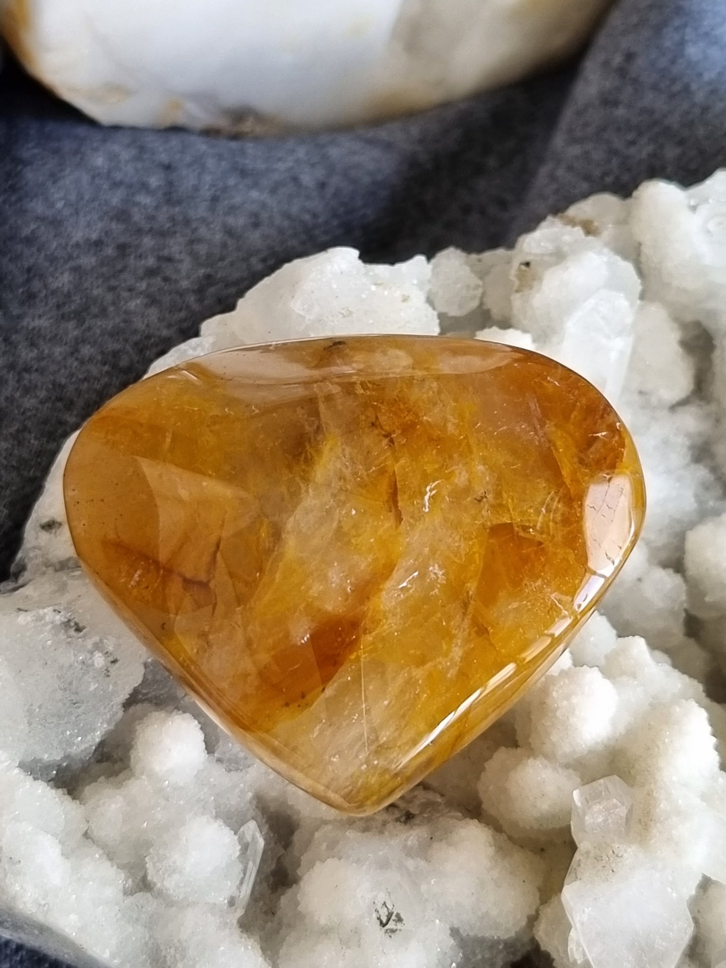 Golden Healer Hearts (Hematoid Quartz)
