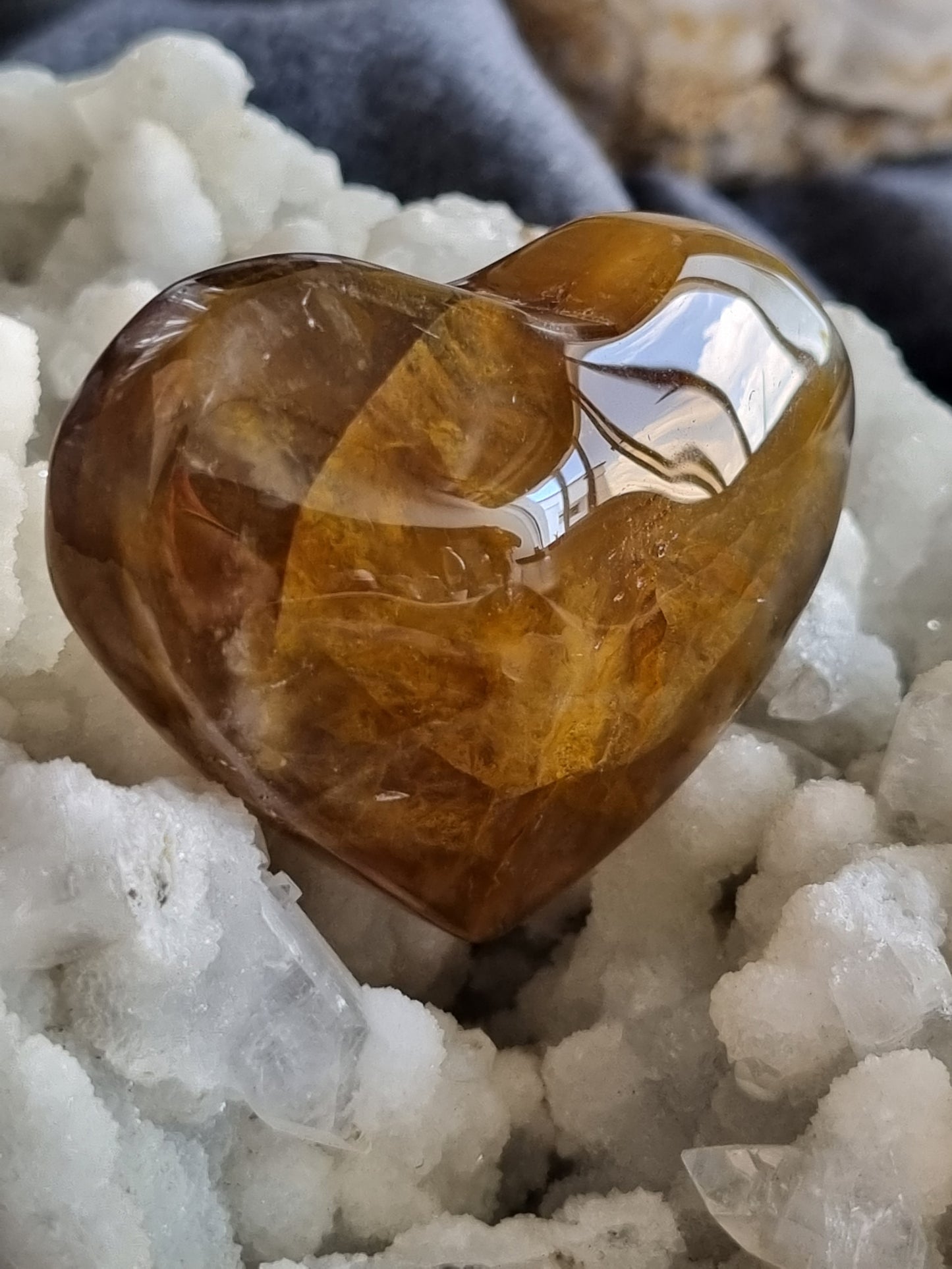 Golden Healer Hearts (Hematoid Quartz)