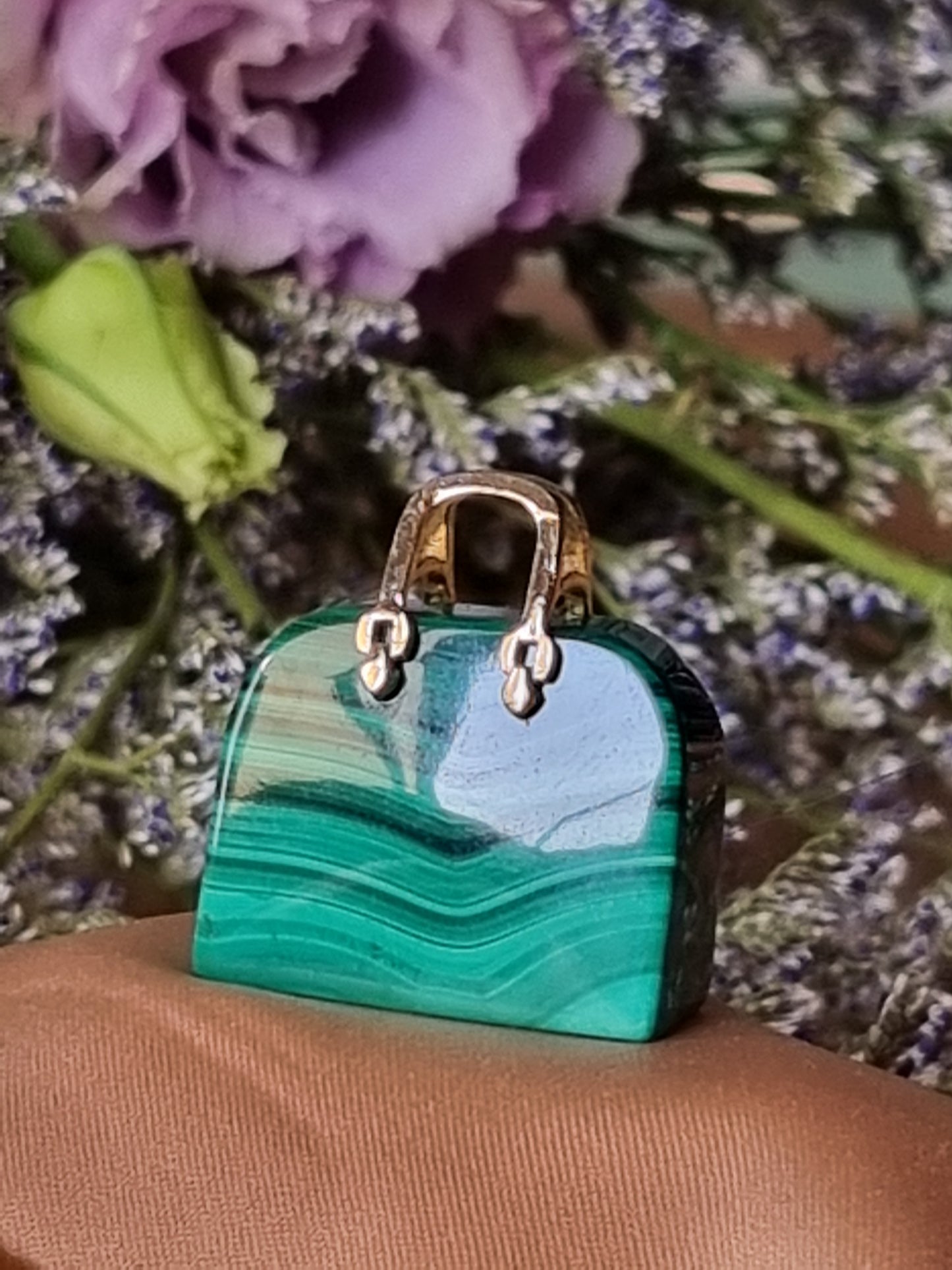 Malachite Carving Handbag