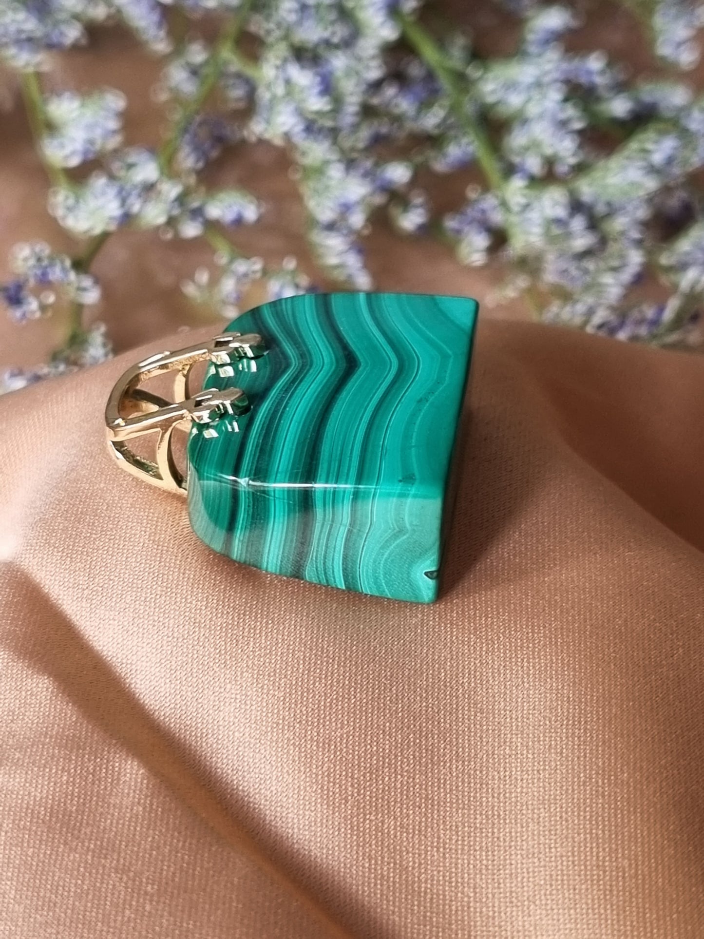 Malachite Carving Handbag