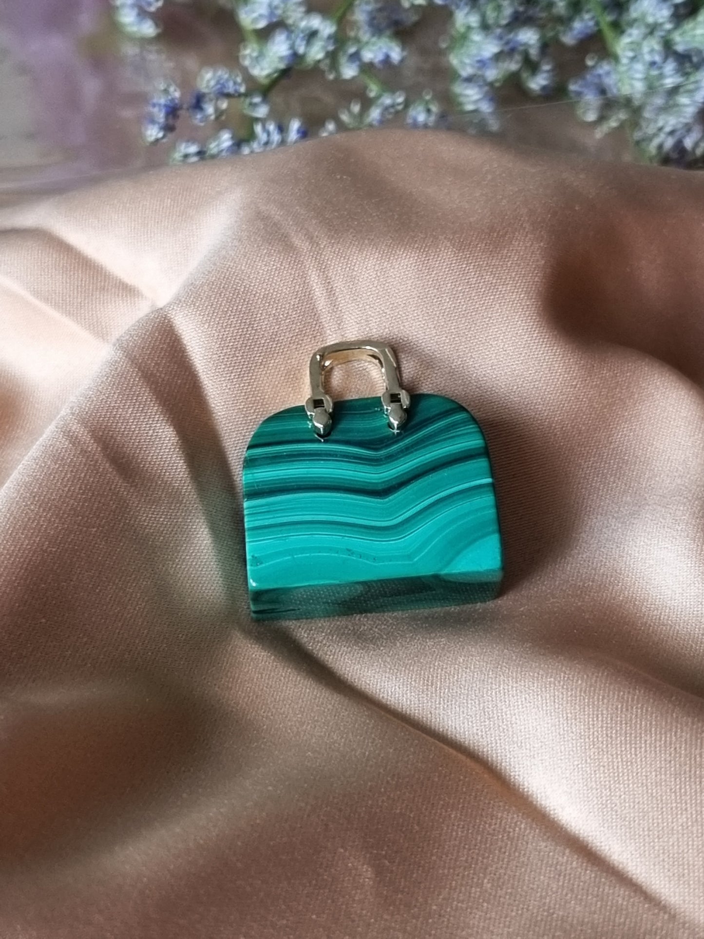 Malachite Carving Handbag