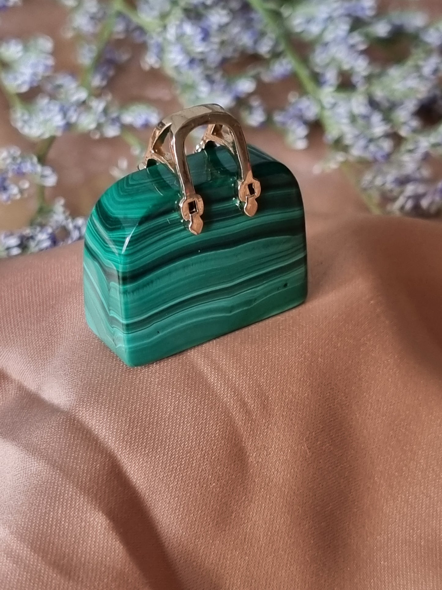 Malachite Carving Handbag