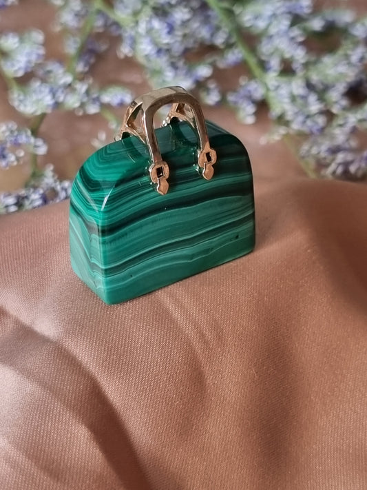 Malachite Carving Handbag