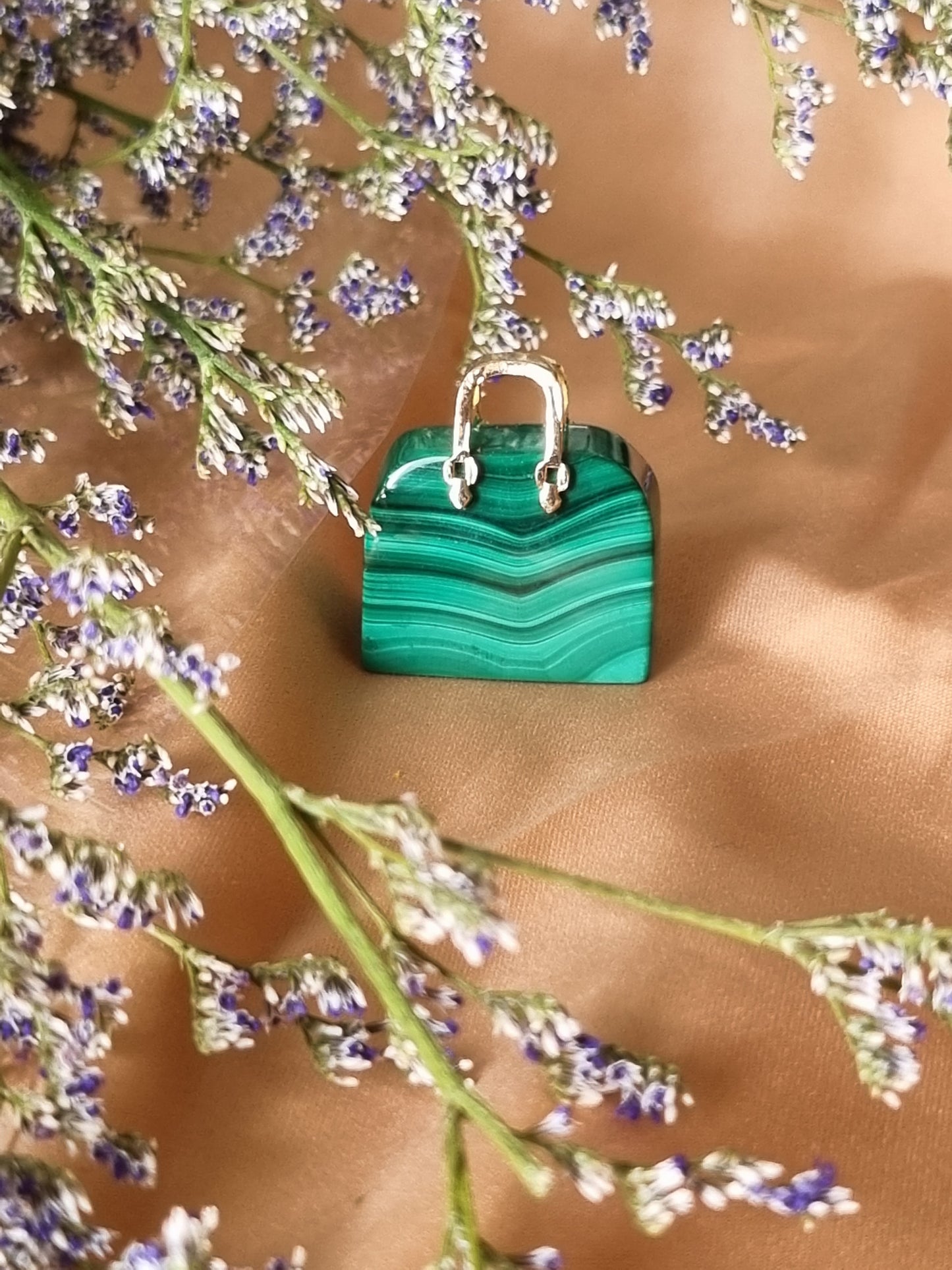 Malachite Carving Handbag