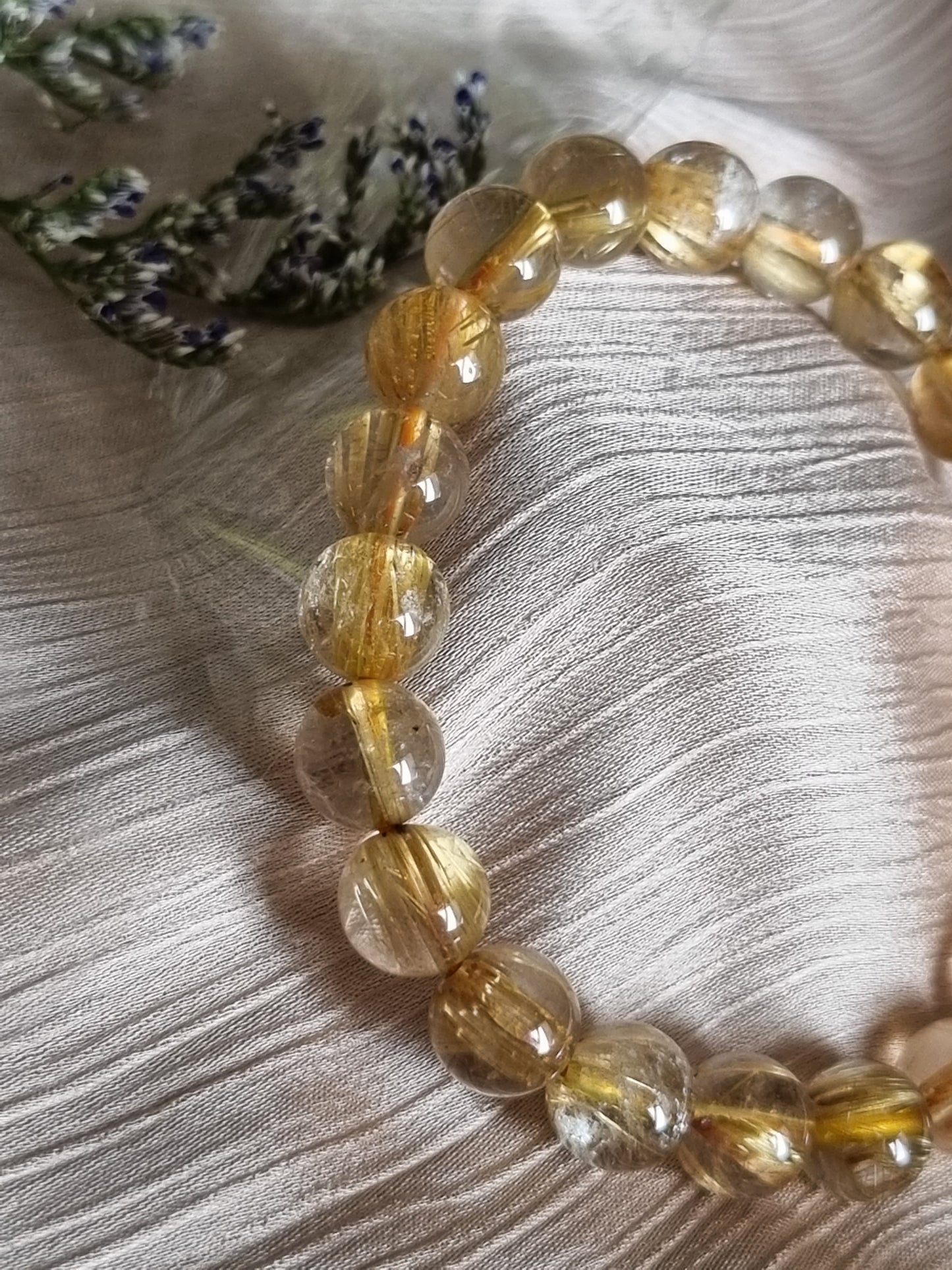 Golden Rutilated Quartz Bracelet